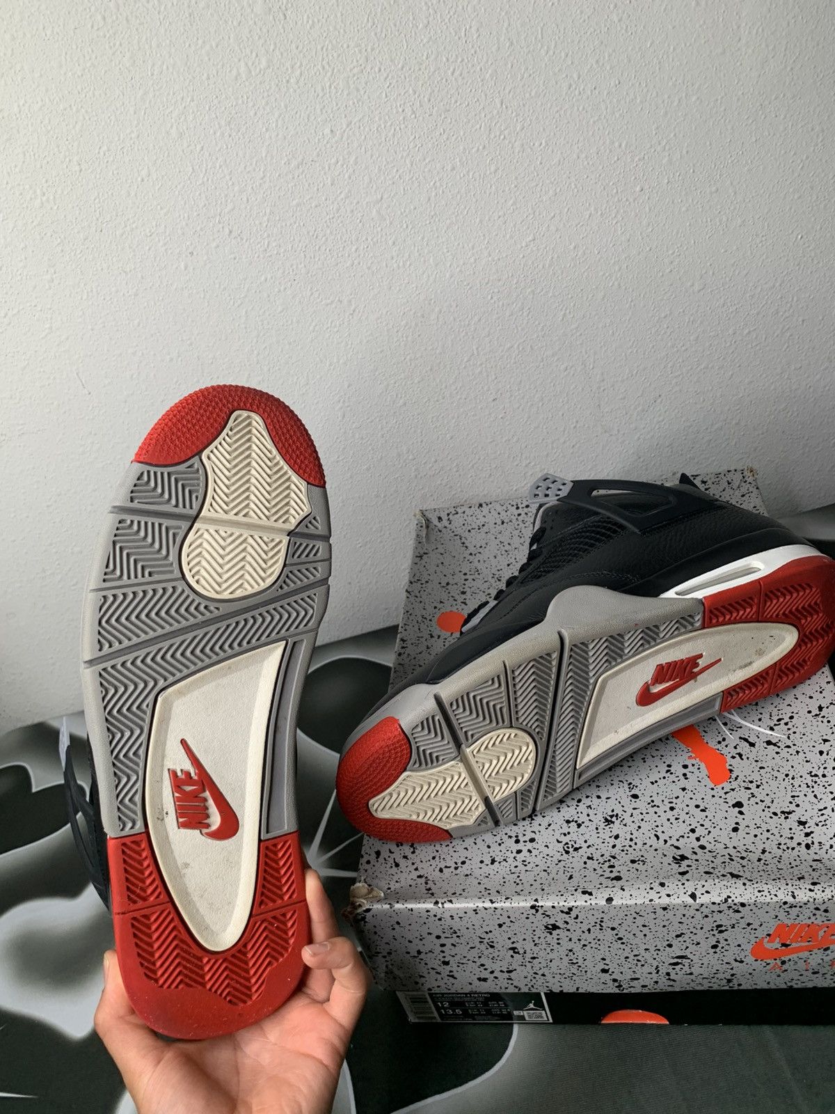 Jordan Brand Air Jordan 4 Retro Bred Reimagined Size US 12 / EU 45 - 4 Thumbnail