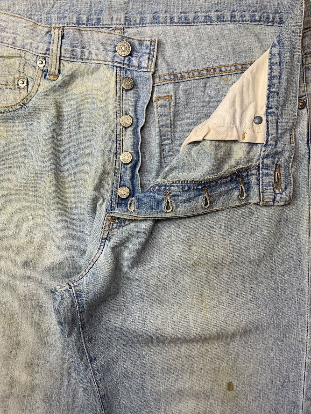 Polo Ralph Lauren Vintage / Y2K RRL Ralph Lauren Mud Wash Distress Loose Jeans Size US 33 - 3 Thumbnail