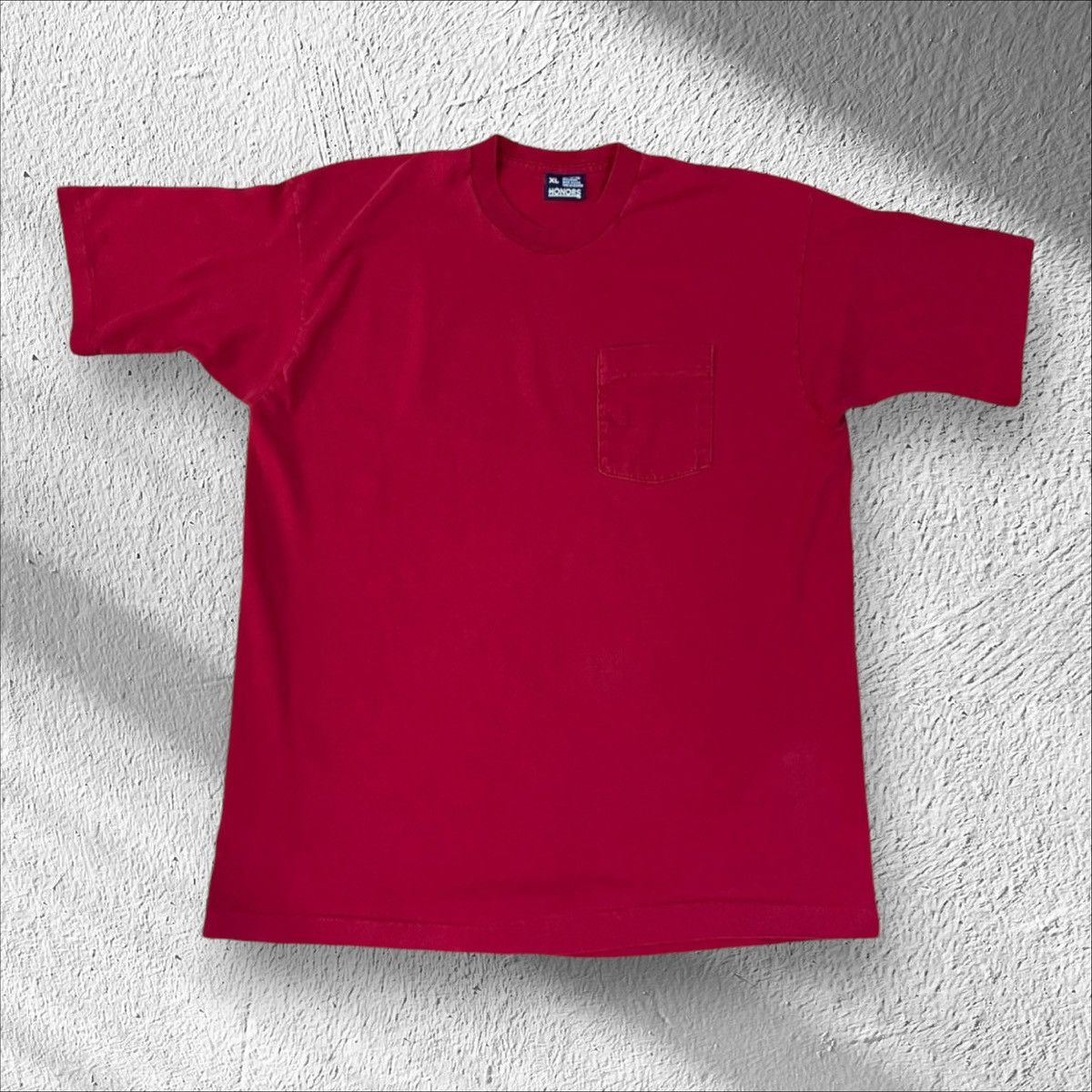 Vintage Vintage 90s Red Pocket Tee Shirt Made in USA XL Size US XL / EU 56 / 4 - 1 Thumbnail