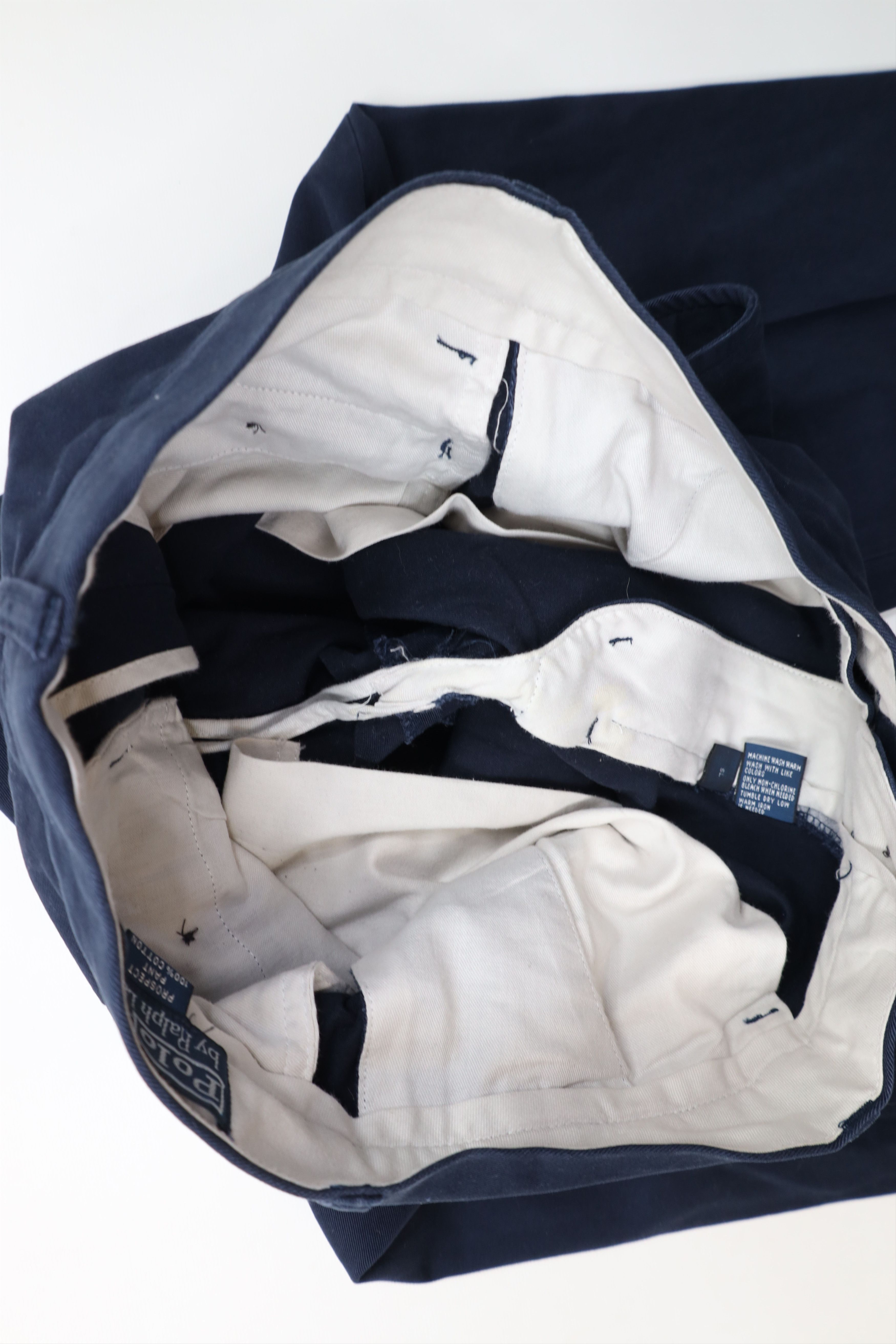 Ralph Lauren Vintage 90s Ralph Lauren Heavy Cotton Chino Pants Navy Blue Size US 32 / EU 48 - 8 Thumbnail