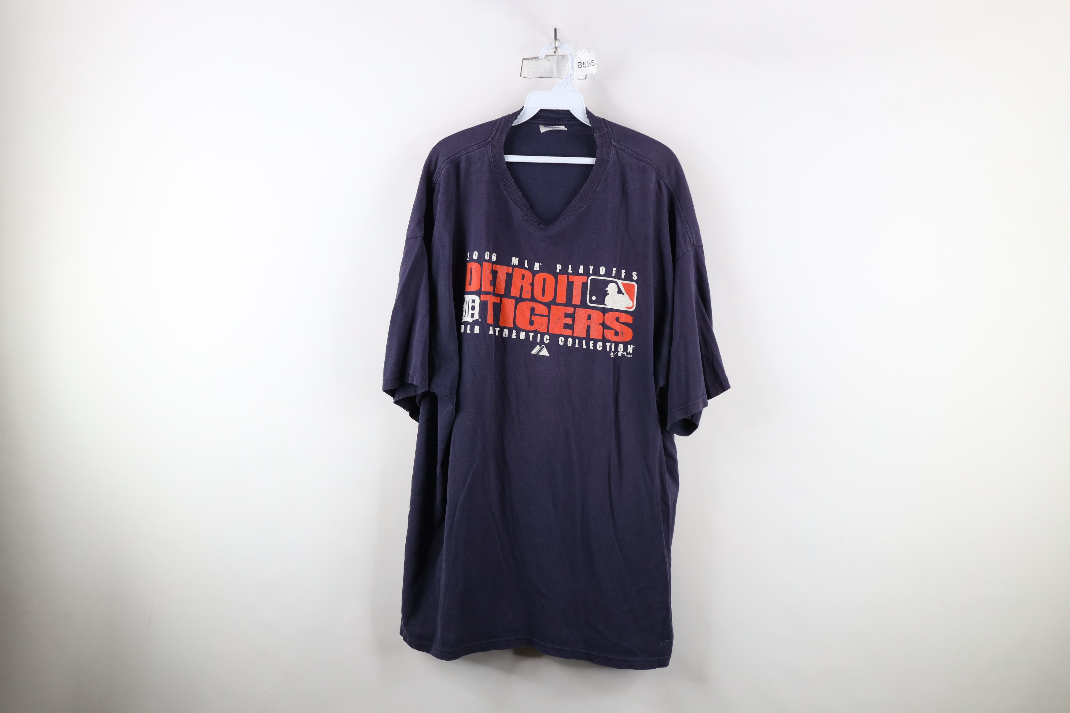Majestic × Vintage Vintage Majestic Playoffs Detroit Tigers Baseball T-Shirt Size US XXL / EU 58 / 5 - 1 Thumbnail