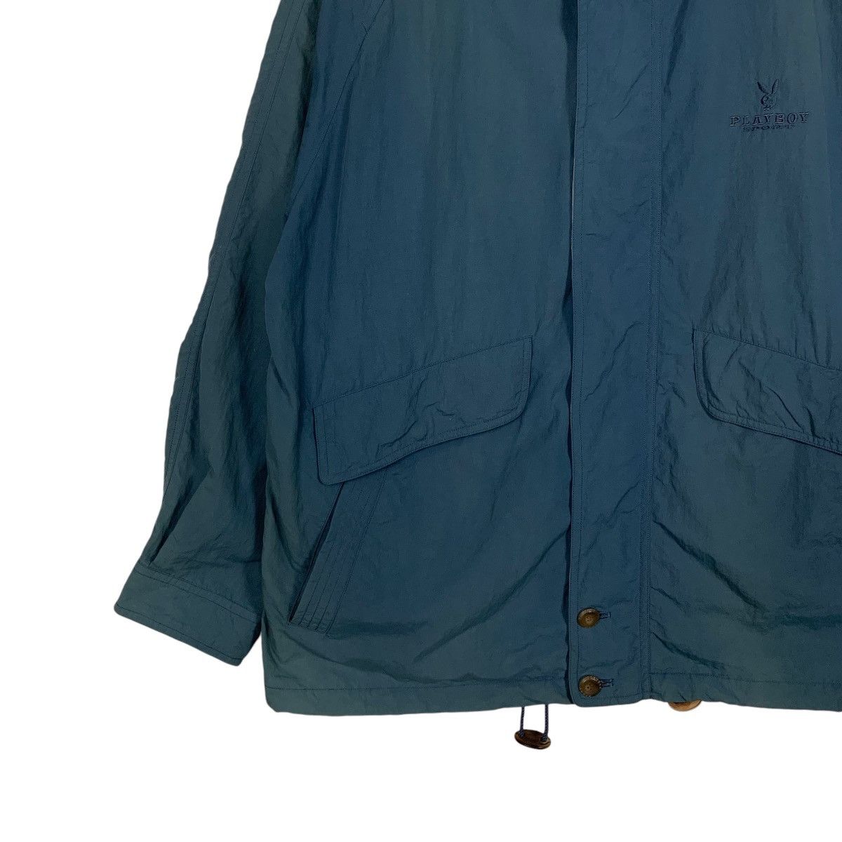 Playboy PLAYBOY Embroider Bunny Logo Blue Casual Jacket #1841-C80 Size US L / EU 52-54 / 3 - 3 Thumbnail