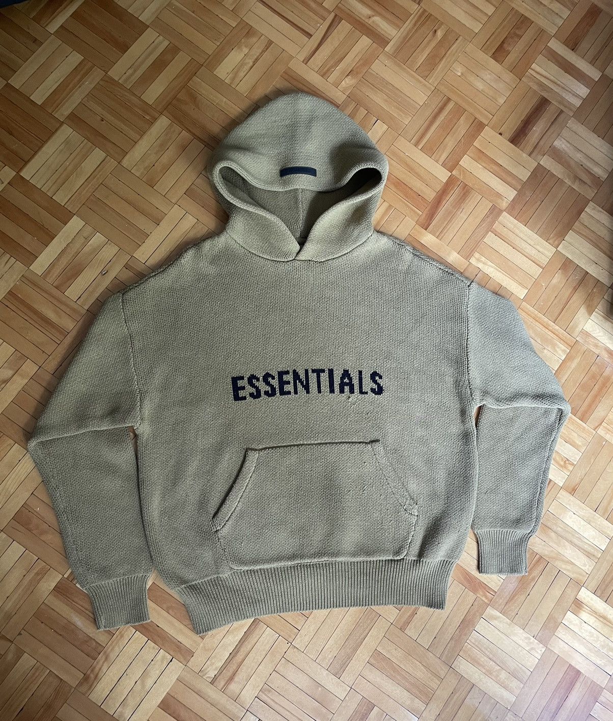 Fear of God Fear of God ESSENTIALS Knit Hoodie - Wheat/Tan - Size XS Size XS / US 0-2 / IT 36-38 - 1 Thumbnail