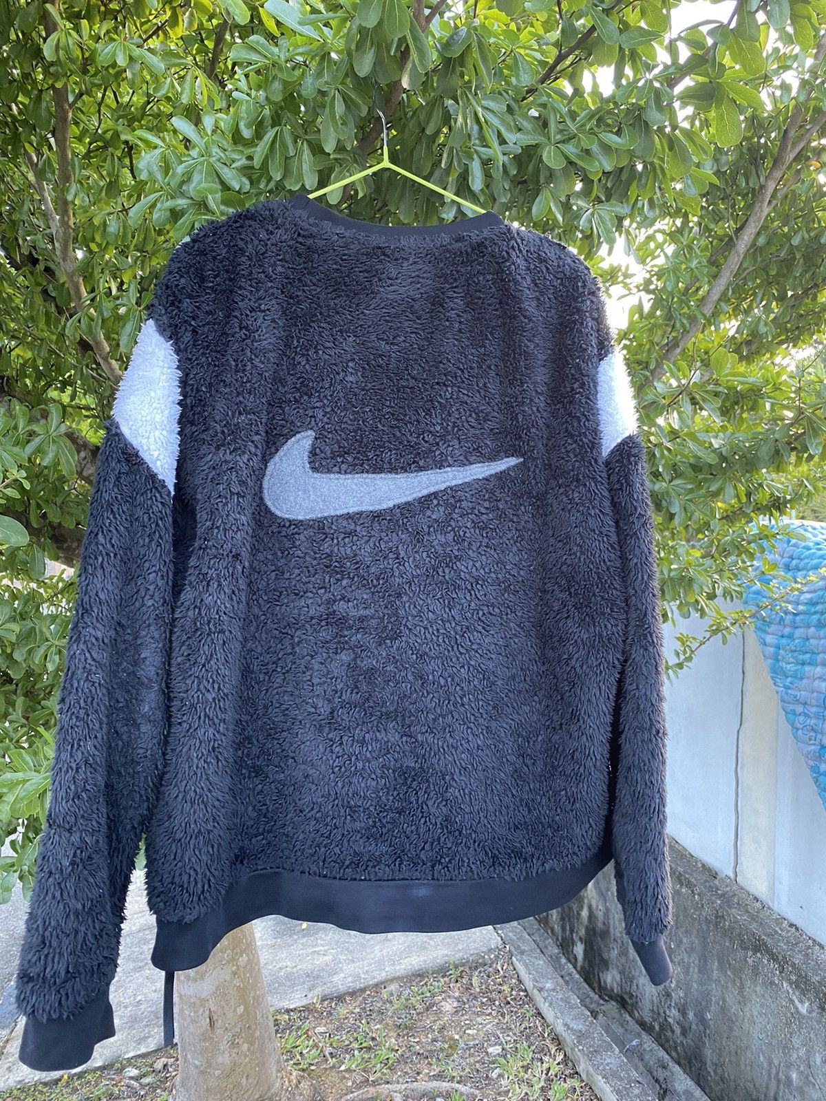 Nike 🔥 Reworked 🔥 NIKE AIR SHERPA PULLOVER BLACK WHITE Size US M / EU 48-50 / 2 - 4 Thumbnail