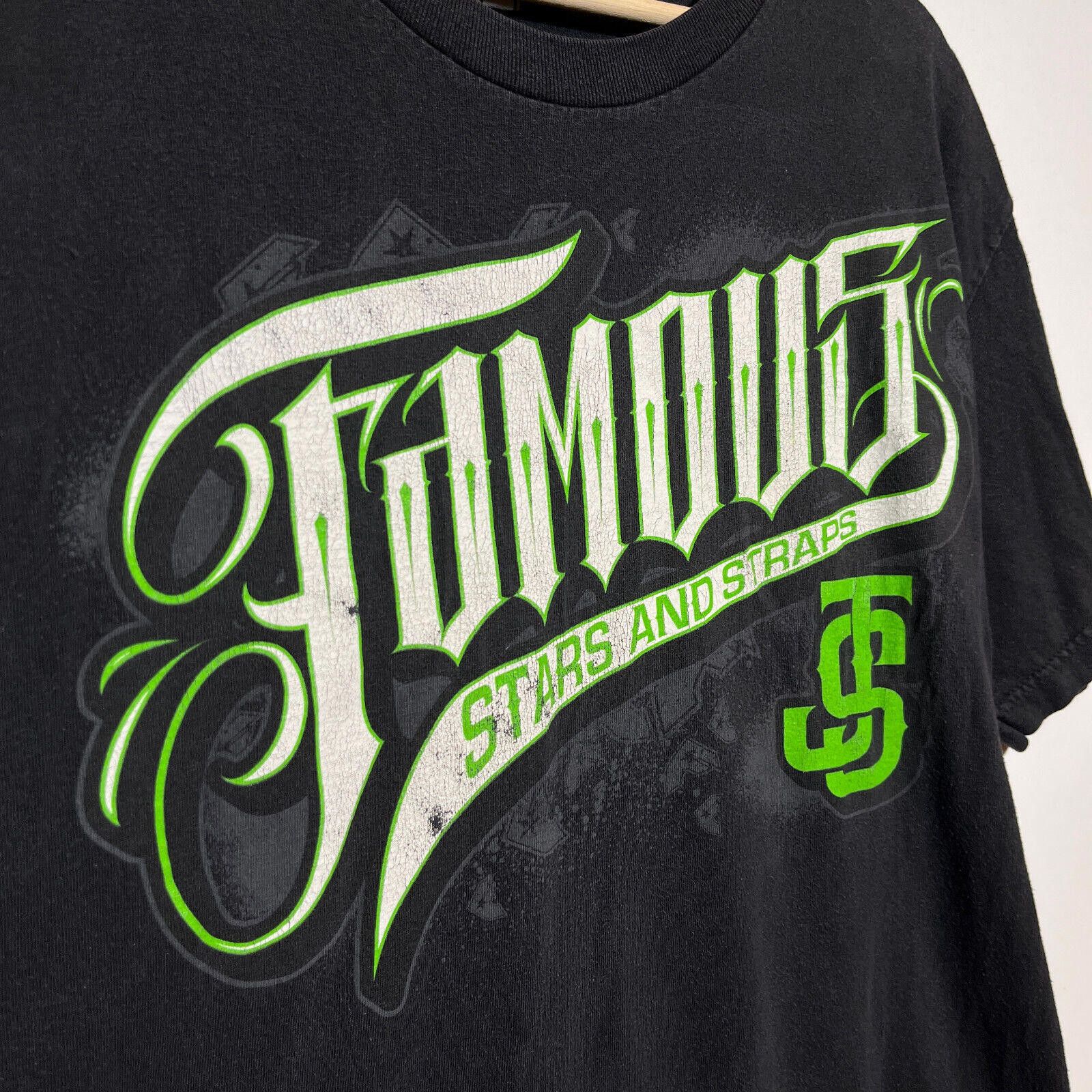 Famous Stars And Straps × Vintage Vintage Y2K Famous Stars & Straps Motocross T-shirt L Size US L / EU 52-54 / 3 - 4 Thumbnail