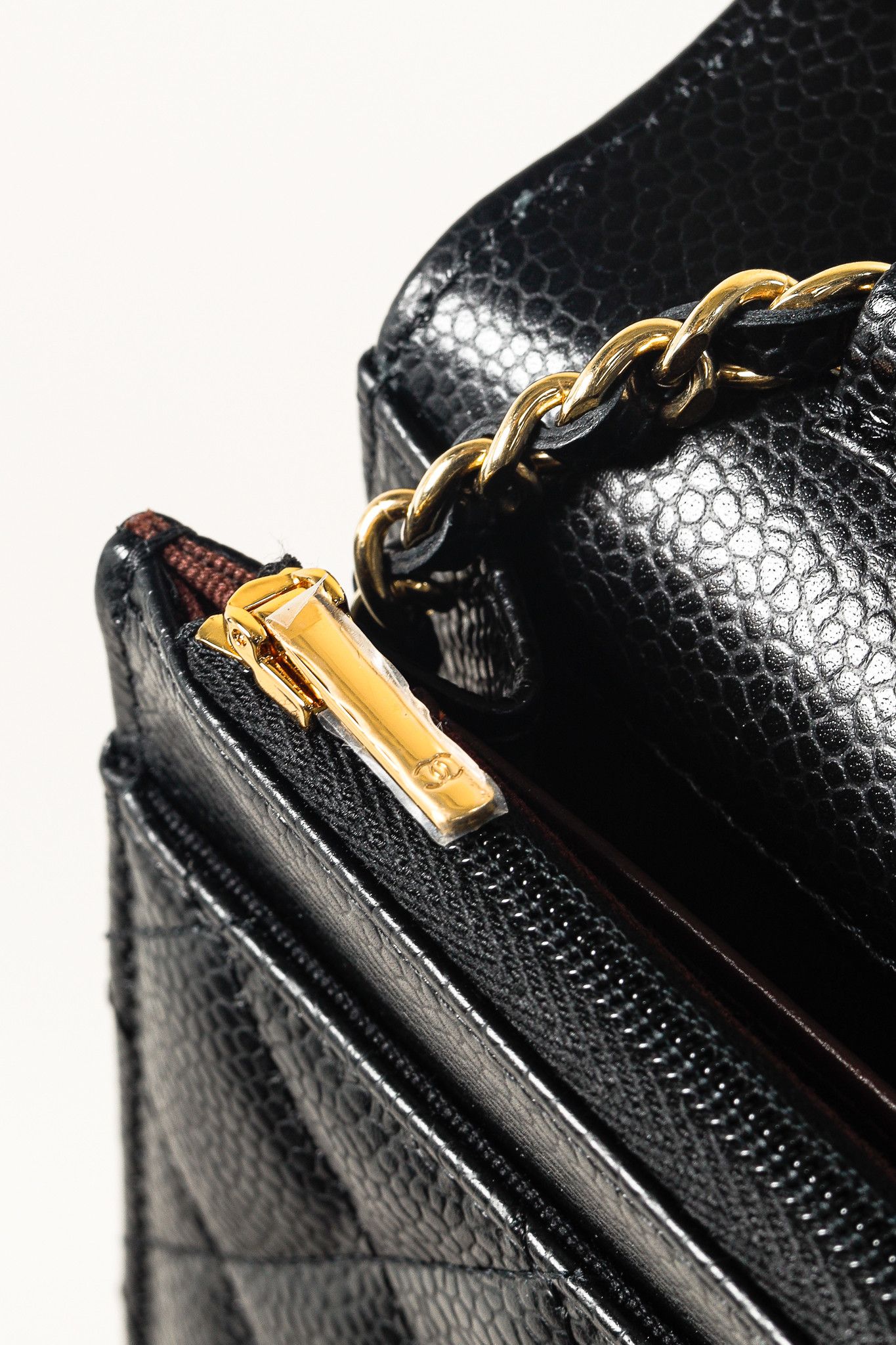Chanel Chanel Caviar Leather Gold Strap Classic Wallet-On-Chain Size ONE SIZE - 13 Thumbnail