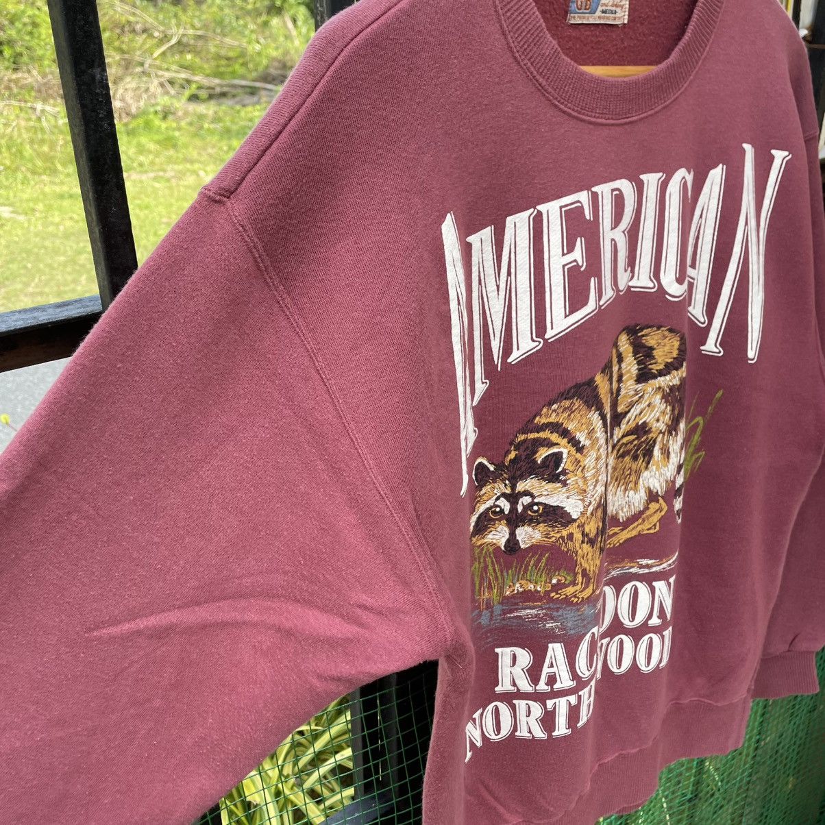 Vintage 🔥Vintage Racoon America North Wood Big Image Sweatshirts Size US M / EU 48-50 / 2 - 7 Thumbnail