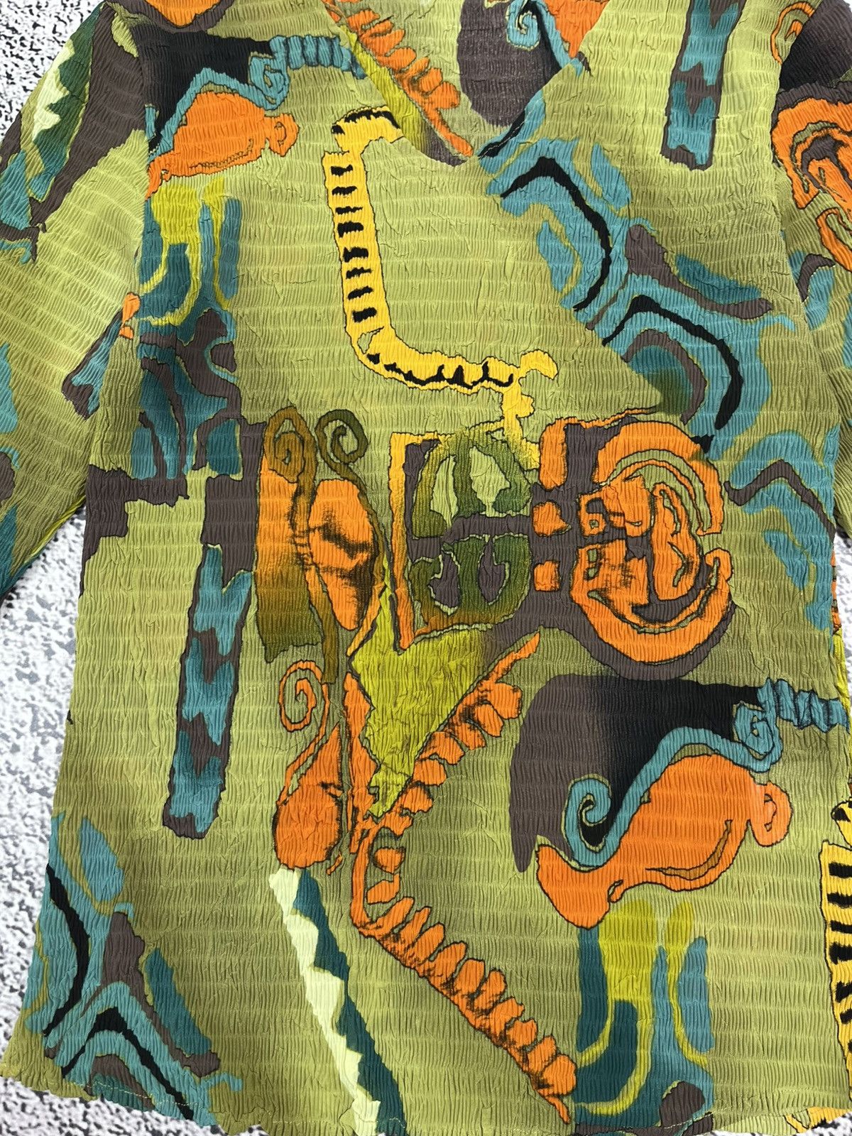 Japanese Brand Vintage Y2K Abstract Graphic Longsleeve Textured Art Top Size S / US 4 / IT 40 - 8 Thumbnail