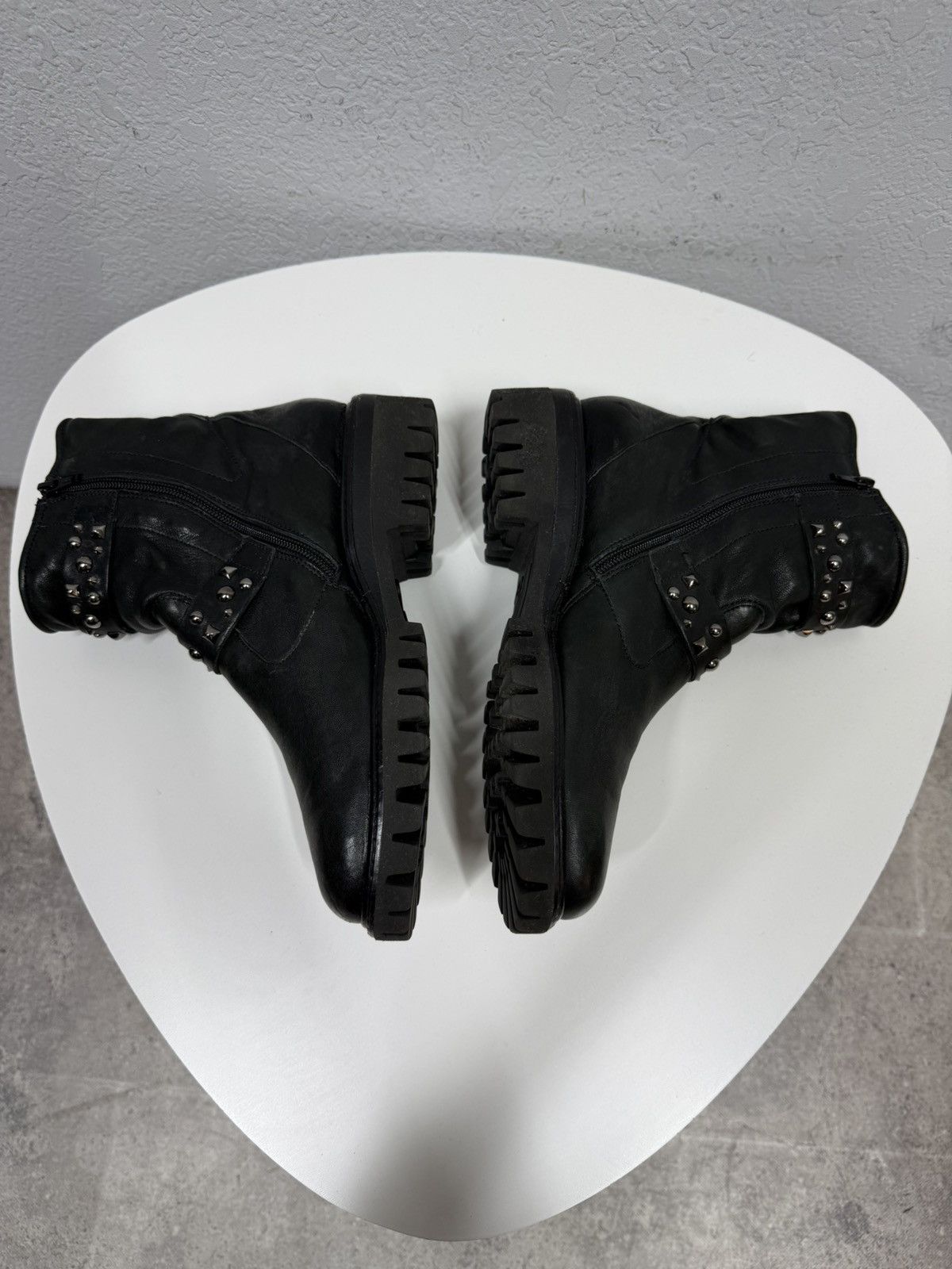 A.S.98 AS 98 Vibe Artisan Black Leather Side Zip Ankle Biker Boots Size US 8 / EU 41 - 11 Thumbnail