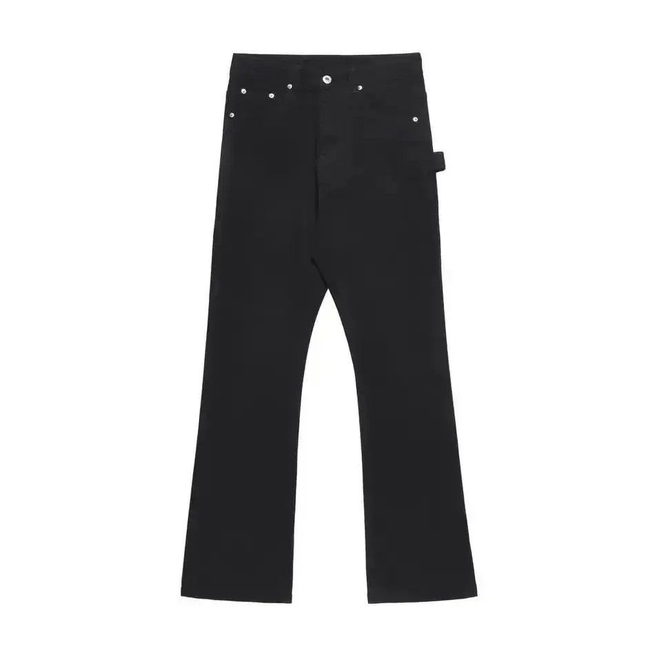 Japanese Brand Black straight leg micro flared jeans Size US 32 / EU 48 - 4 Thumbnail