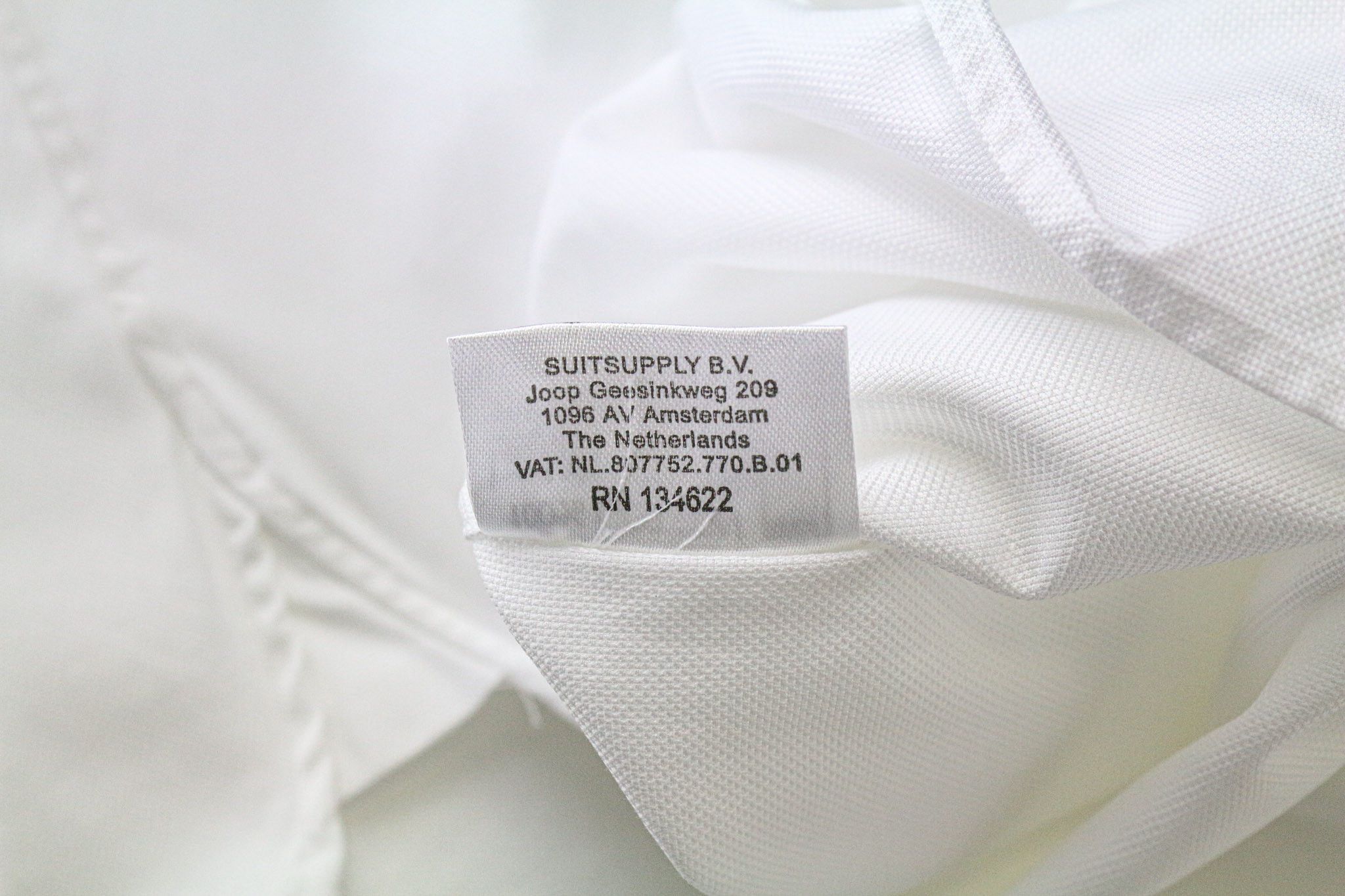 Suitsupply 37/14 1/2 White Cotton Long Sleeve Shirt 79281 Size 36R - 7 Thumbnail