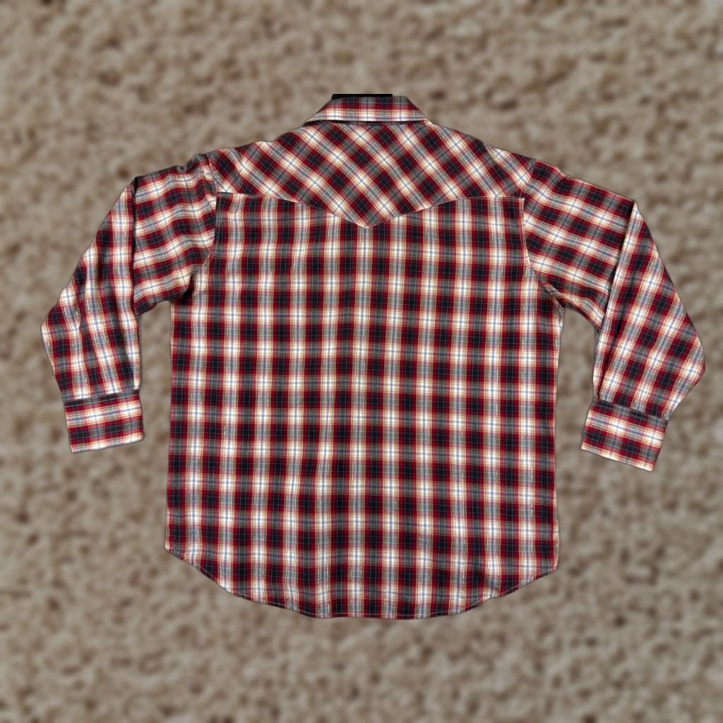 Vintage Rustler Mens Shirt L Red Plaid Western Button-Up Cowboy Pearl Snaps Casual 44 in Chest Pattern Plaid Space: Cowboy, Western, American Mens Size US L / EU 52-54 / 3 - 1 Thumbnail