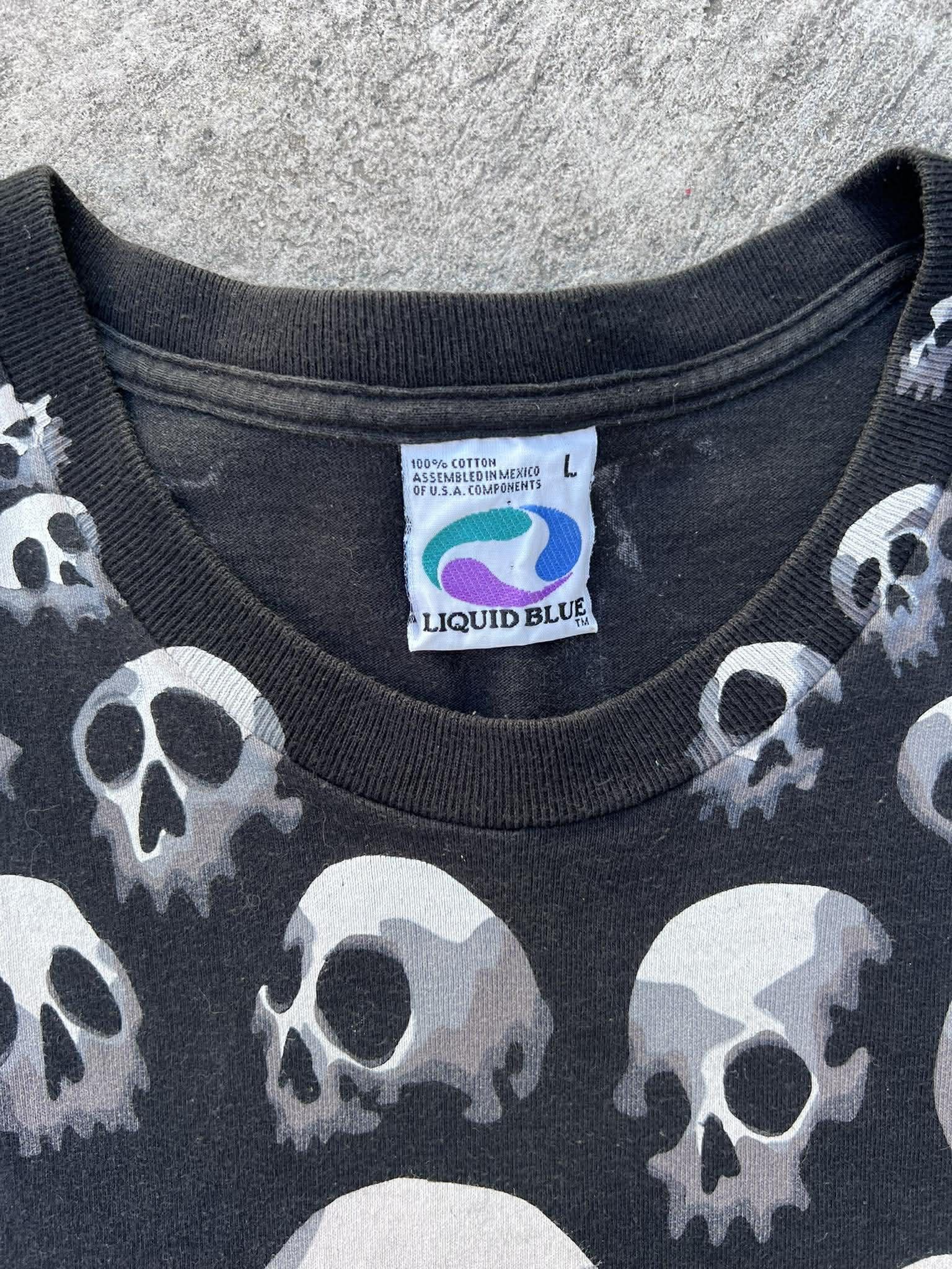 Liquid Blue Vintage 1992 Liquid Blue Chris Finkerton Overprint Skull Size US L / EU 52-54 / 3 - 5 Thumbnail