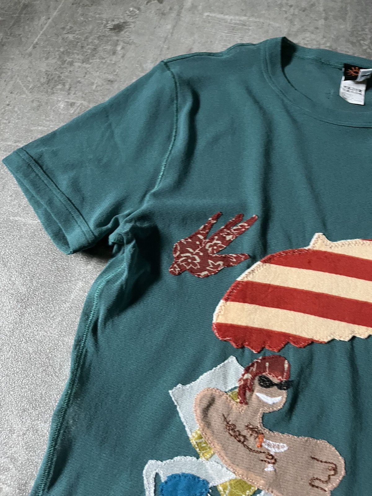 Jean Paul Gaultier Vintage Jean Paul Gaultier mesh T-shirt turquoise Size M / US 6-8 / IT 42-44 - 5 Thumbnail