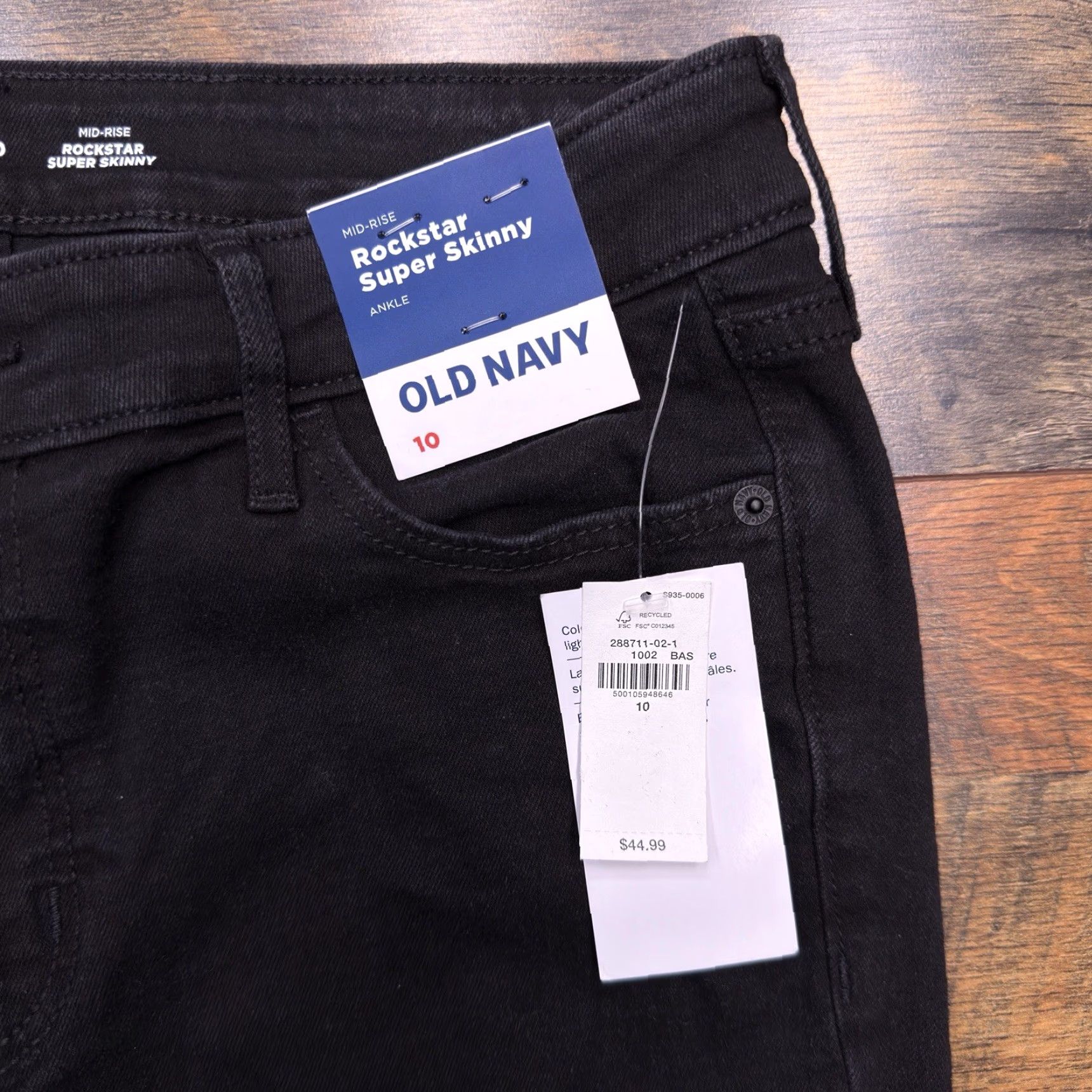 Old Navy Old Navy Jeans Women 10 Ankle Slim High Rise Dark Black Denim Stretch 5-Pocket City Modern Logo Vintage: No Ladies, Regular Size Xl? Size 32" / US 10 / IT 46 - 3 Thumbnail