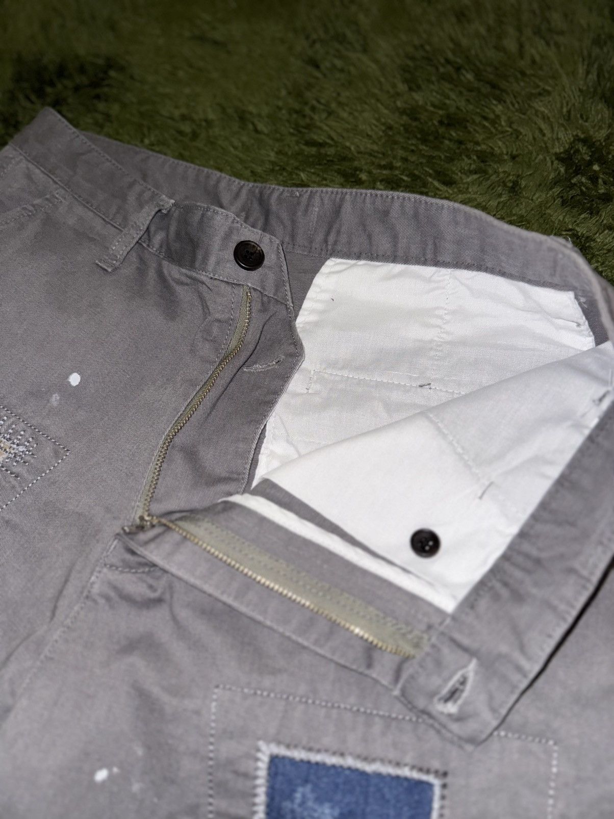 Japanese Brand Mahagrid (korean brand) Repair Detail Washed Chino Pants Size US 32 / EU 48 - 3 Thumbnail