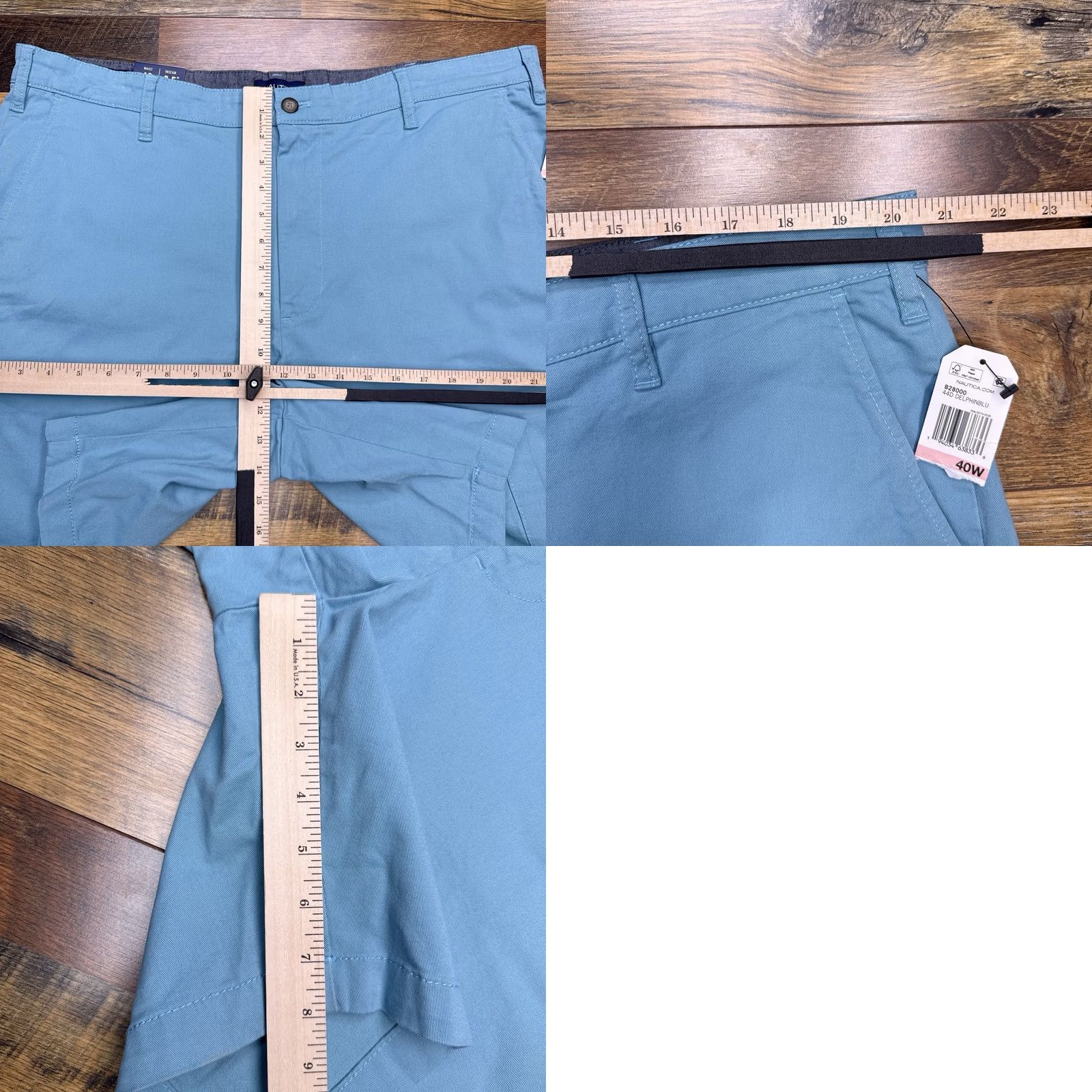 Nautica Nautica Deck Short Adult 40 Blue High Rise Classic Fit Stretch Chino Casual Size US 40 / EU 56 - 8 Thumbnail