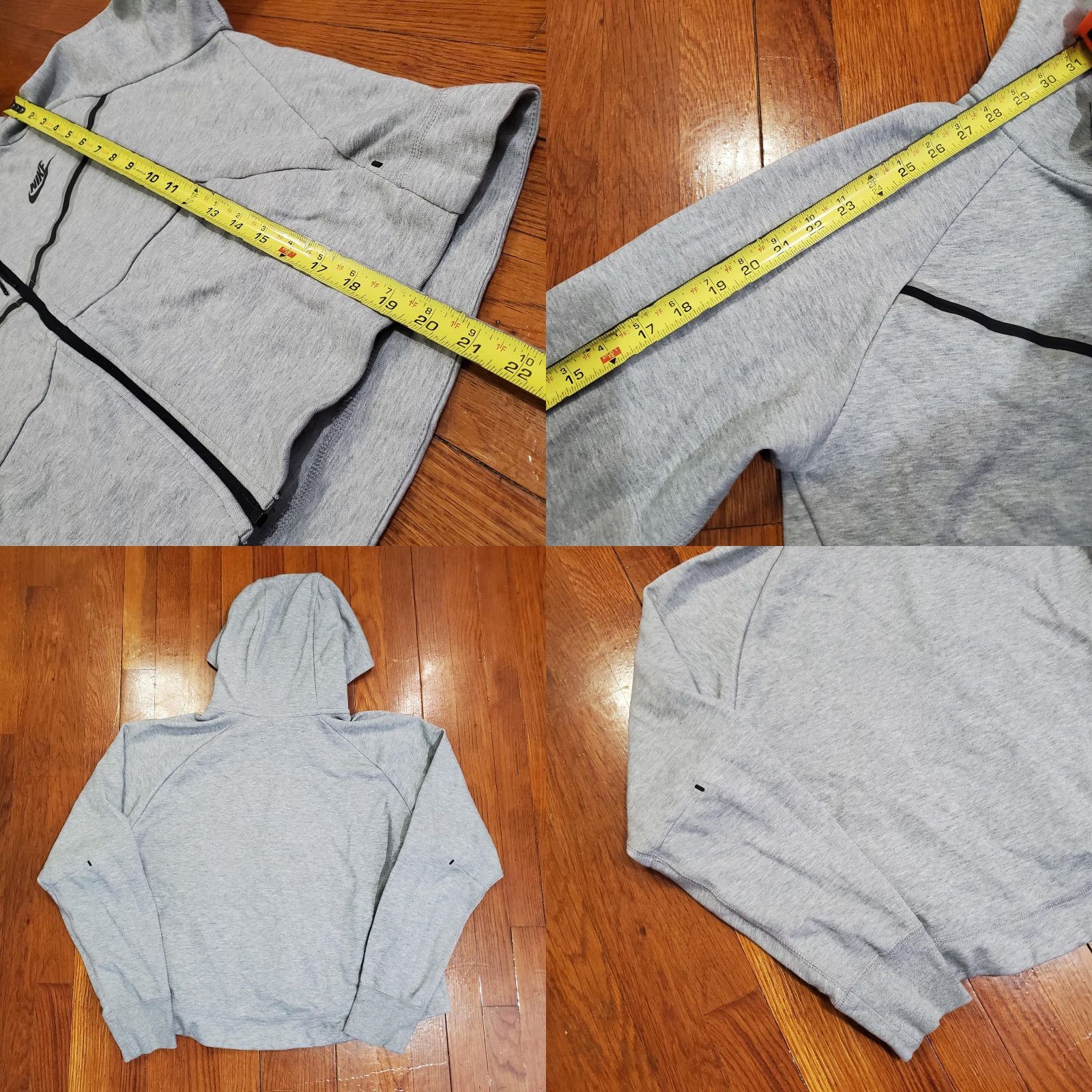 Nike VINTAGE Nike Tech Fleece Hoodie Womens Medium Gray Windrunner Full Zip CW4298-063 Size M / US 6-8 / IT 42-44 - 8 Thumbnail