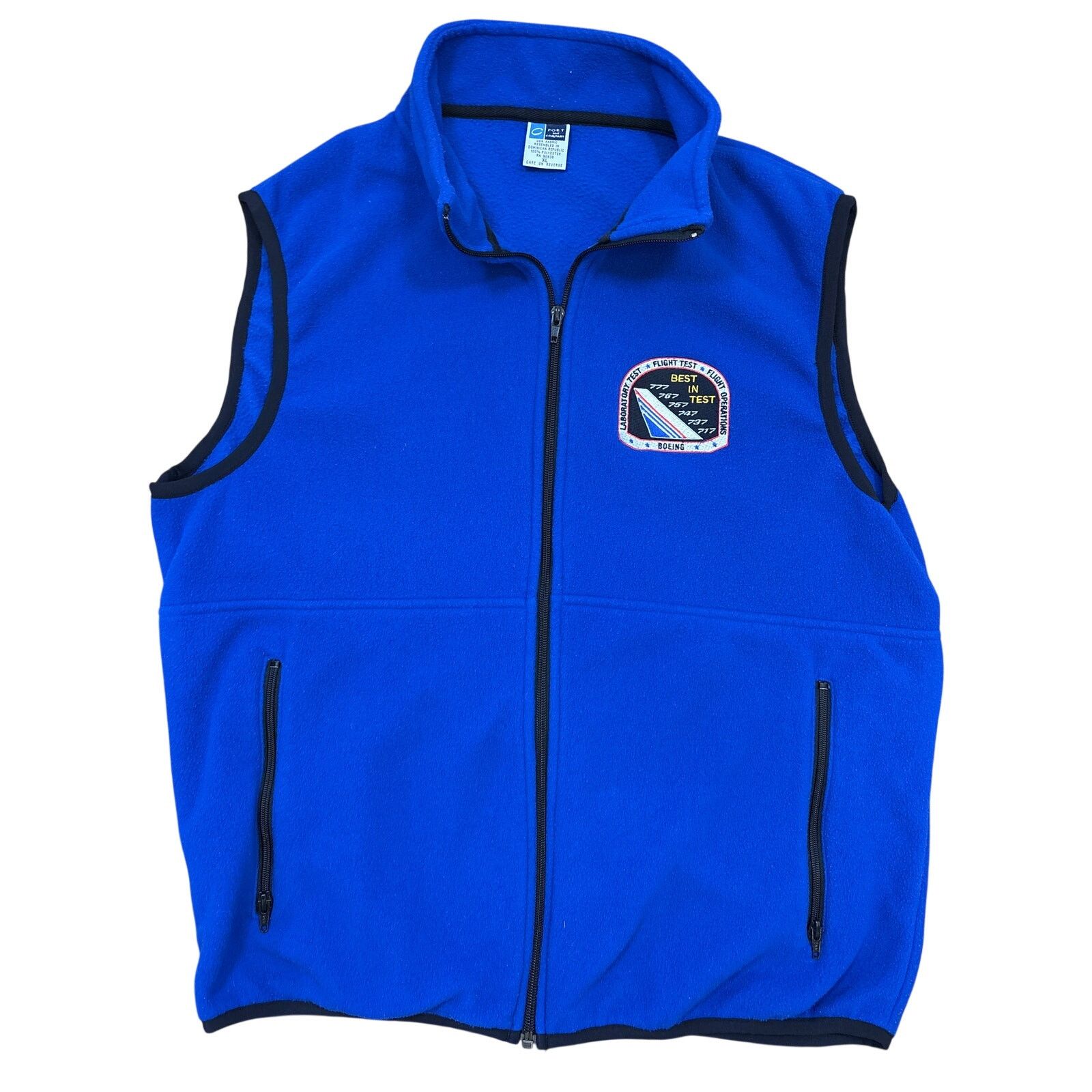 Port & Company Vintage 90s Boeing Company patch Vest Lab Flight Test Op XL Size XL / US 12-14 / IT 48-50 - 1 Thumbnail