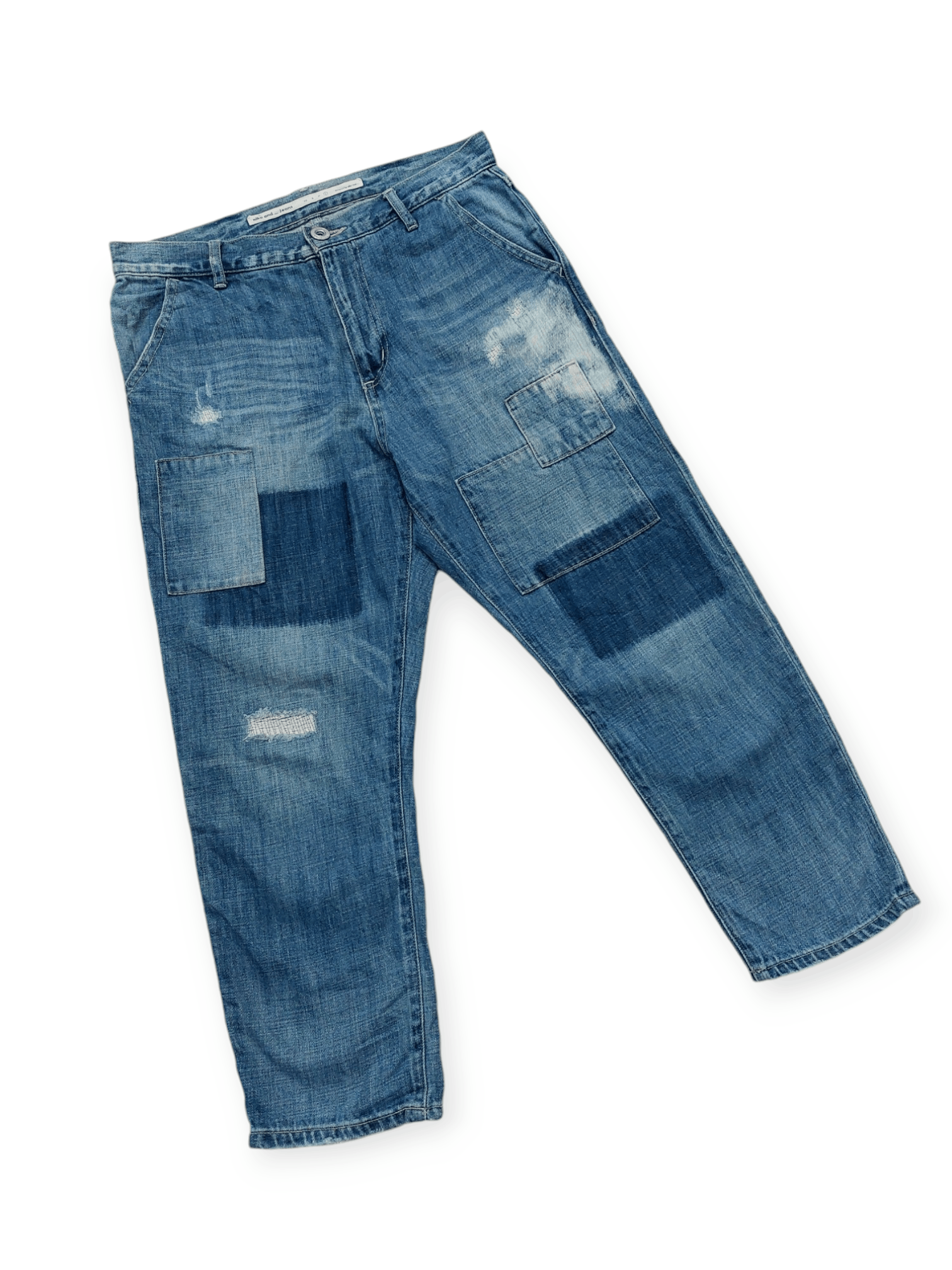 Vintage Japanese Niko And ... Patchwork Denim Size US 31 - 2 Thumbnail