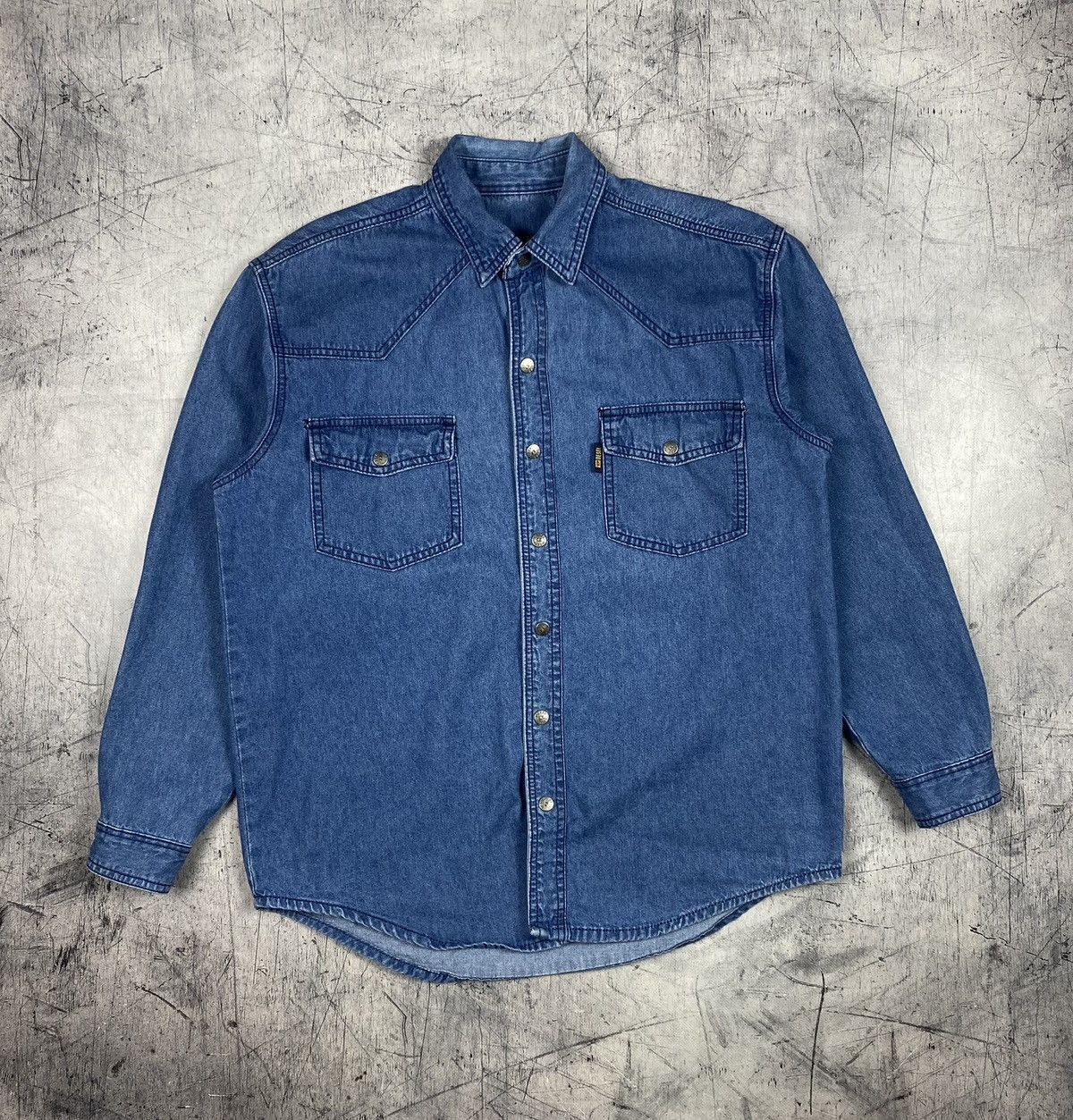 Other Vintage Bootleg Diesel Style Denim Shirt Western Workwear Size US L / EU 52-54 / 3 - 3 Thumbnail