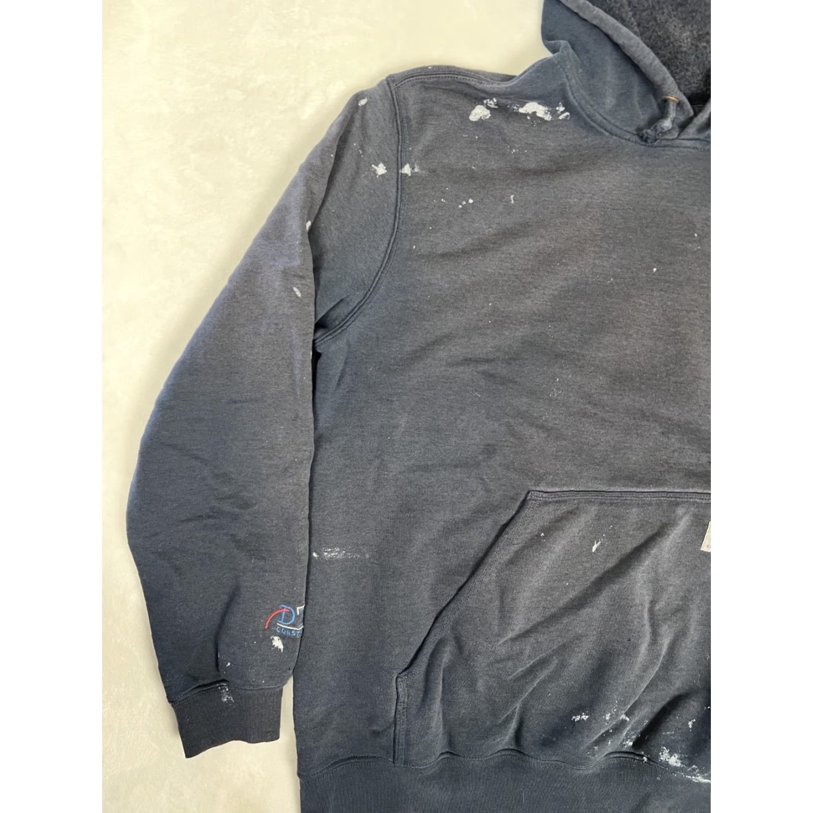 Carhartt VINTAGE Carhartt Hoodie Sweatshirt Mens XL Blue "We Exist To Build" Sun Faded Caveat: sun faded and stains throughout Size US XL / EU 56 / 4 - 4 Thumbnail