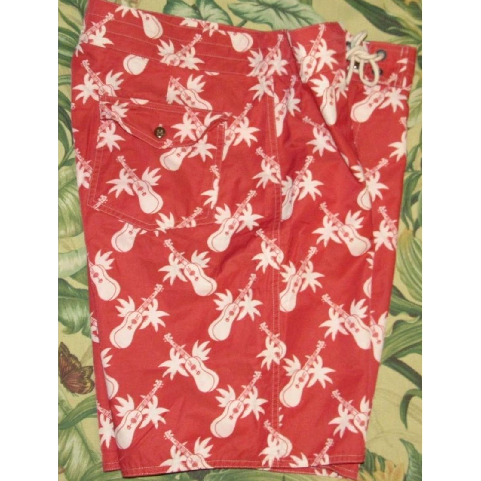 Ralph Lauren Polo RALPH LAUREN RRL Double RL Guitar Board Shorts Swim Trunks 36 Red Regular XS XS? Size US M / EU 48-50 / 2 - 2 Thumbnail