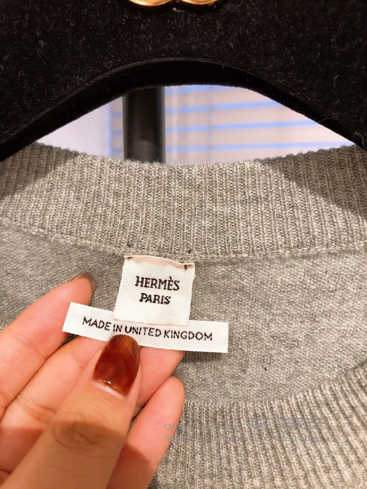 Hermes Hermes Gray Cashmere Short-Sleeve Sweater. Size US S / EU 44-46 / 1 - 5 Thumbnail