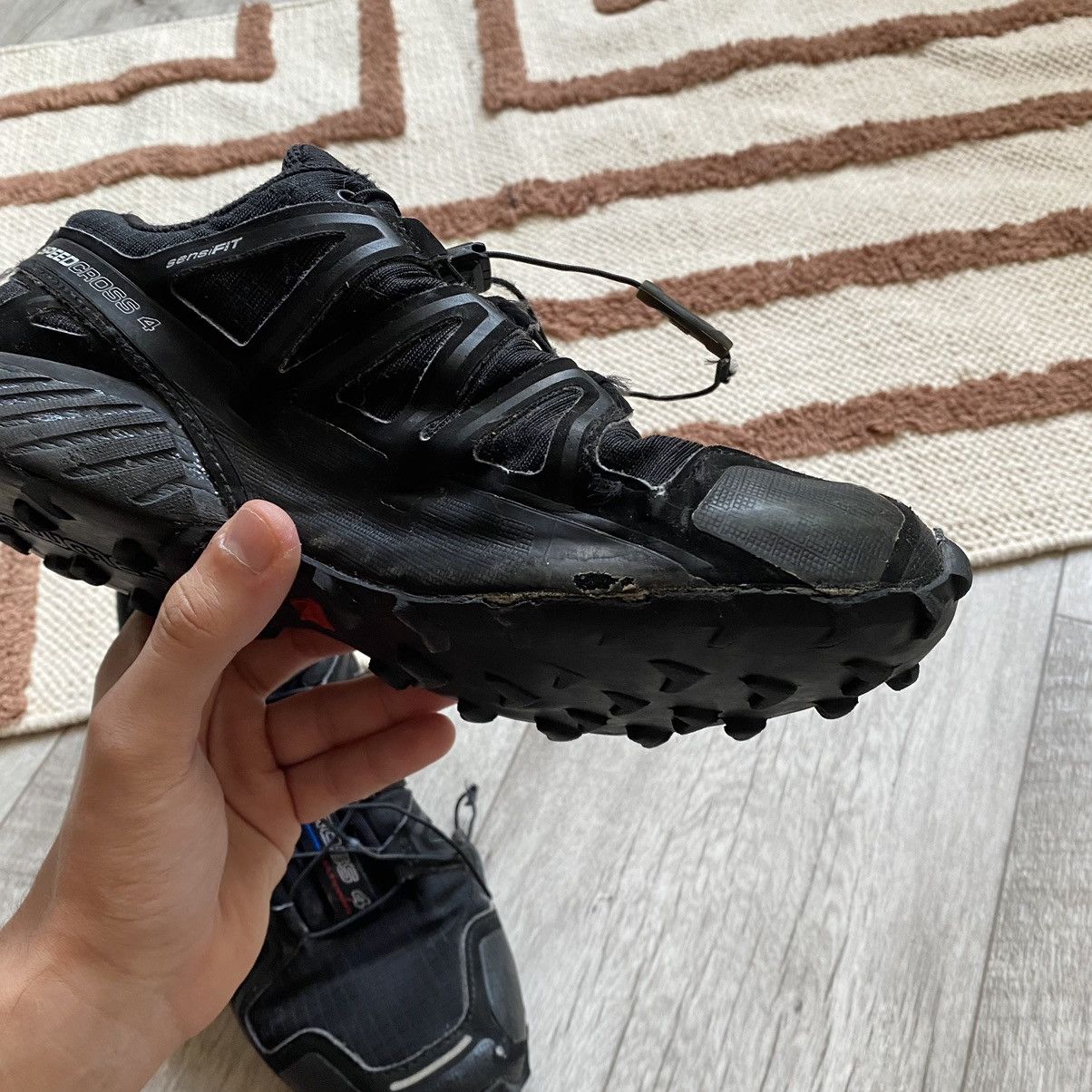 Salomon SALOMON SPEED CROSS 4 TOTAL BLACK SHOES Size US 7 / EU 40 - 4 Thumbnail