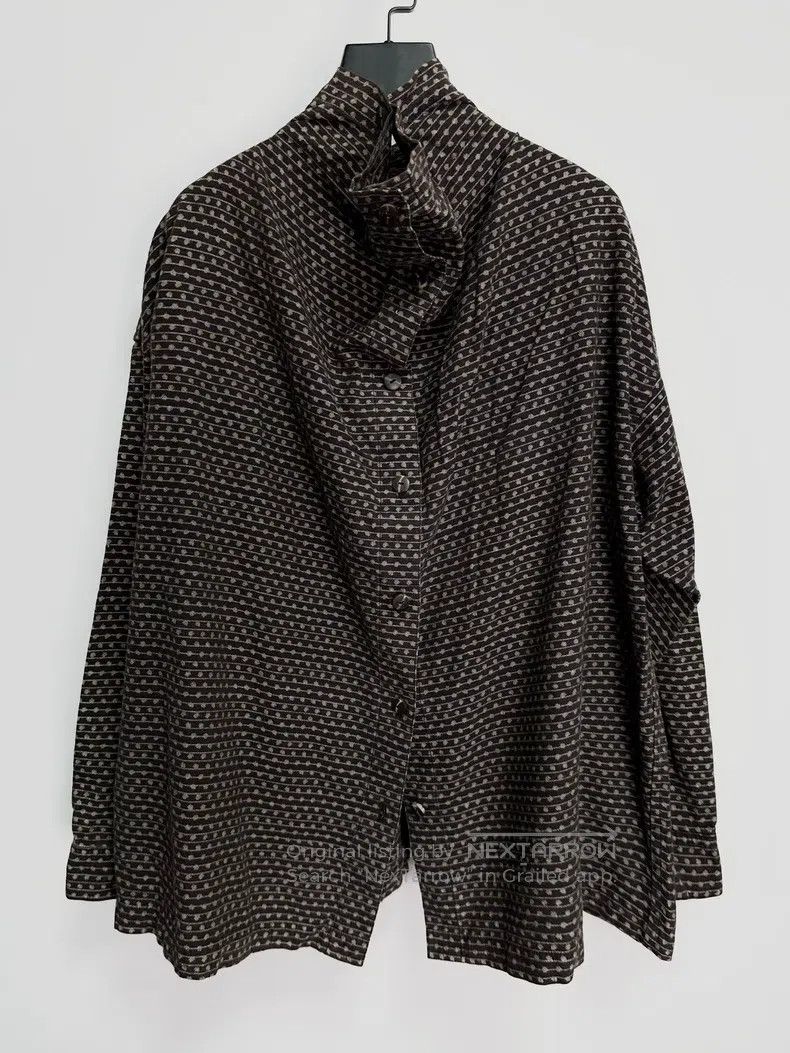 Issey Miyake Issey Miyake Pocket Collar Logo Silk Shirt Size L / US 10 / IT 46 - 1 Thumbnail