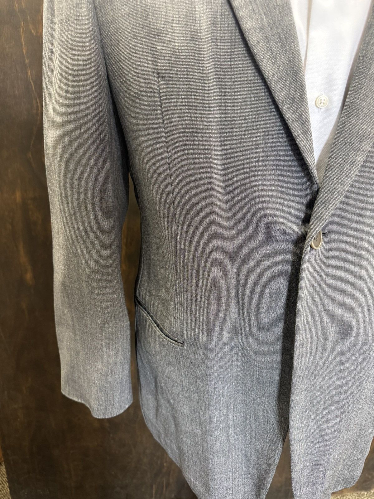 Black Label × Giorgio Armani Giorgio ARMANI Black Label Wool Silk Blend Jacket Size 40R - 3 Thumbnail