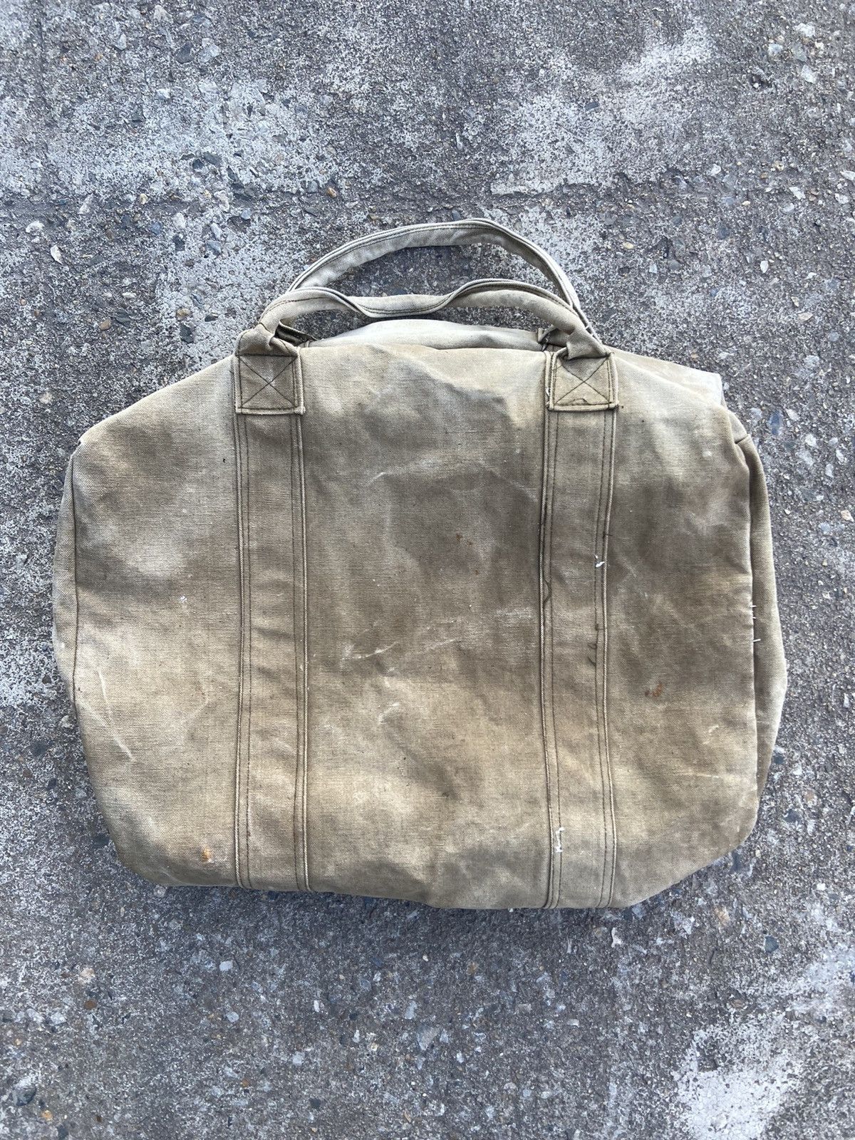 Vintage military canvas tote bag