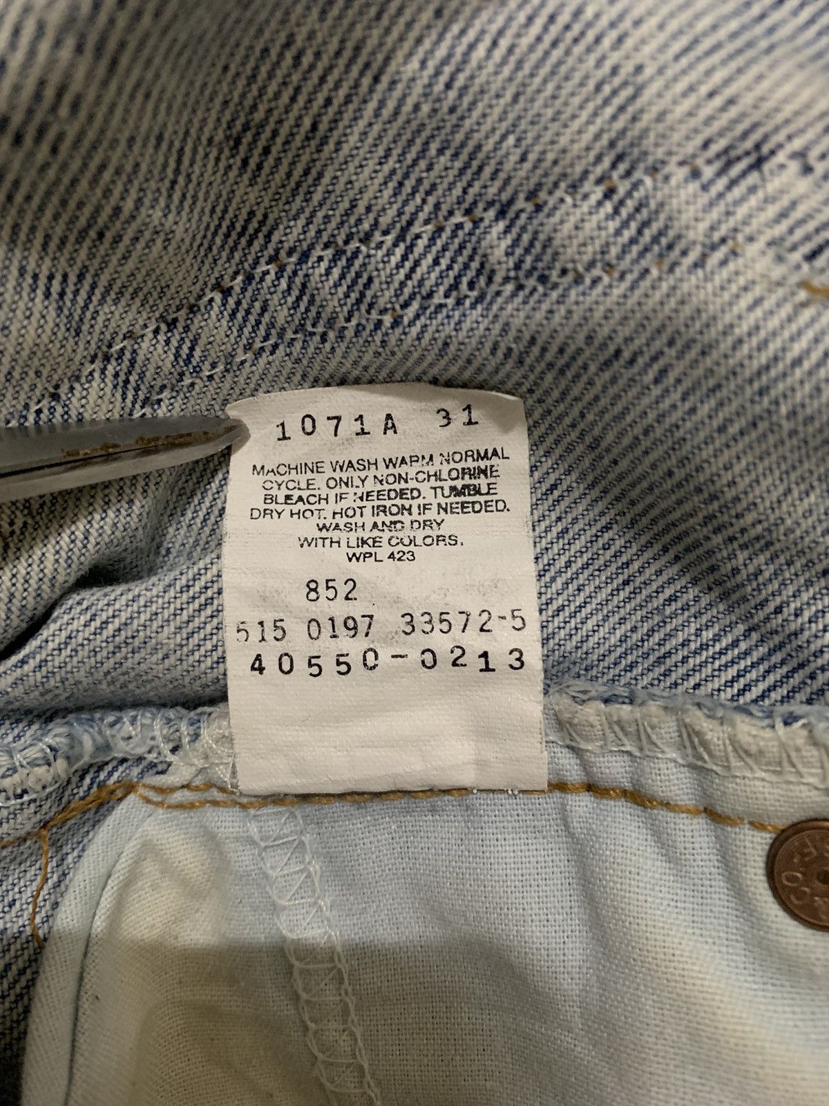 Levi's Vintage 80s Levis 550 Orange Tab Rusty Wash Distressed Jeans Size US 31 - 21 Thumbnail