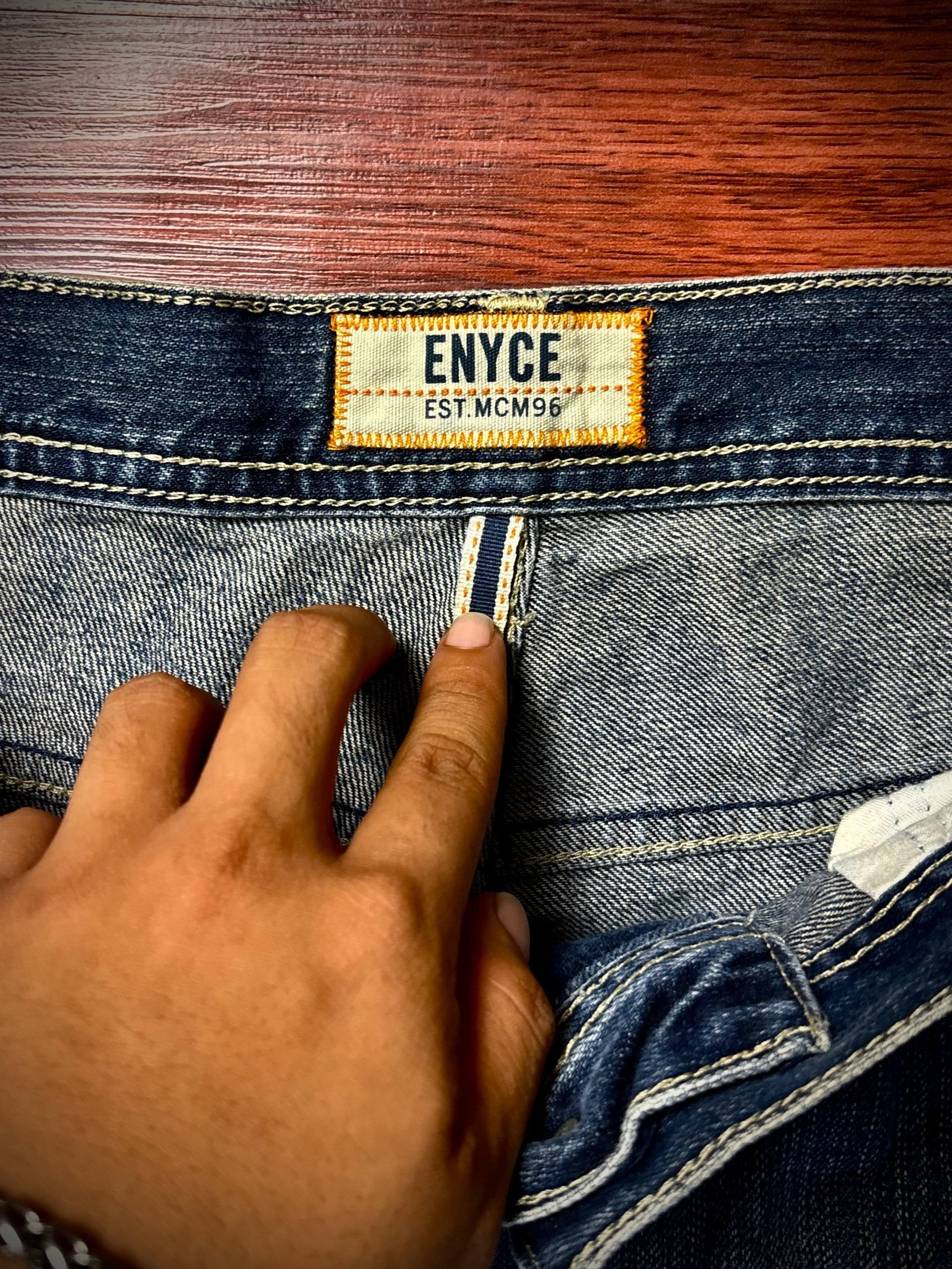 JNCO Vintage Y2K Enyce Blue Faded Wash Small Embroidery Size US 36 / EU 52 - 6 Thumbnail