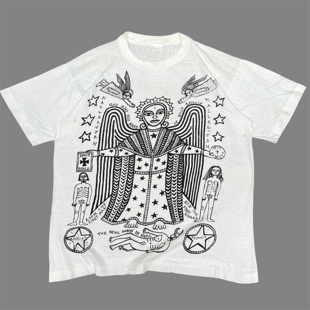 Vintage Vintage God and his band of holy angels Graphic t shirt Size US L / EU 52-54 / 3 - 2 Thumbnail
