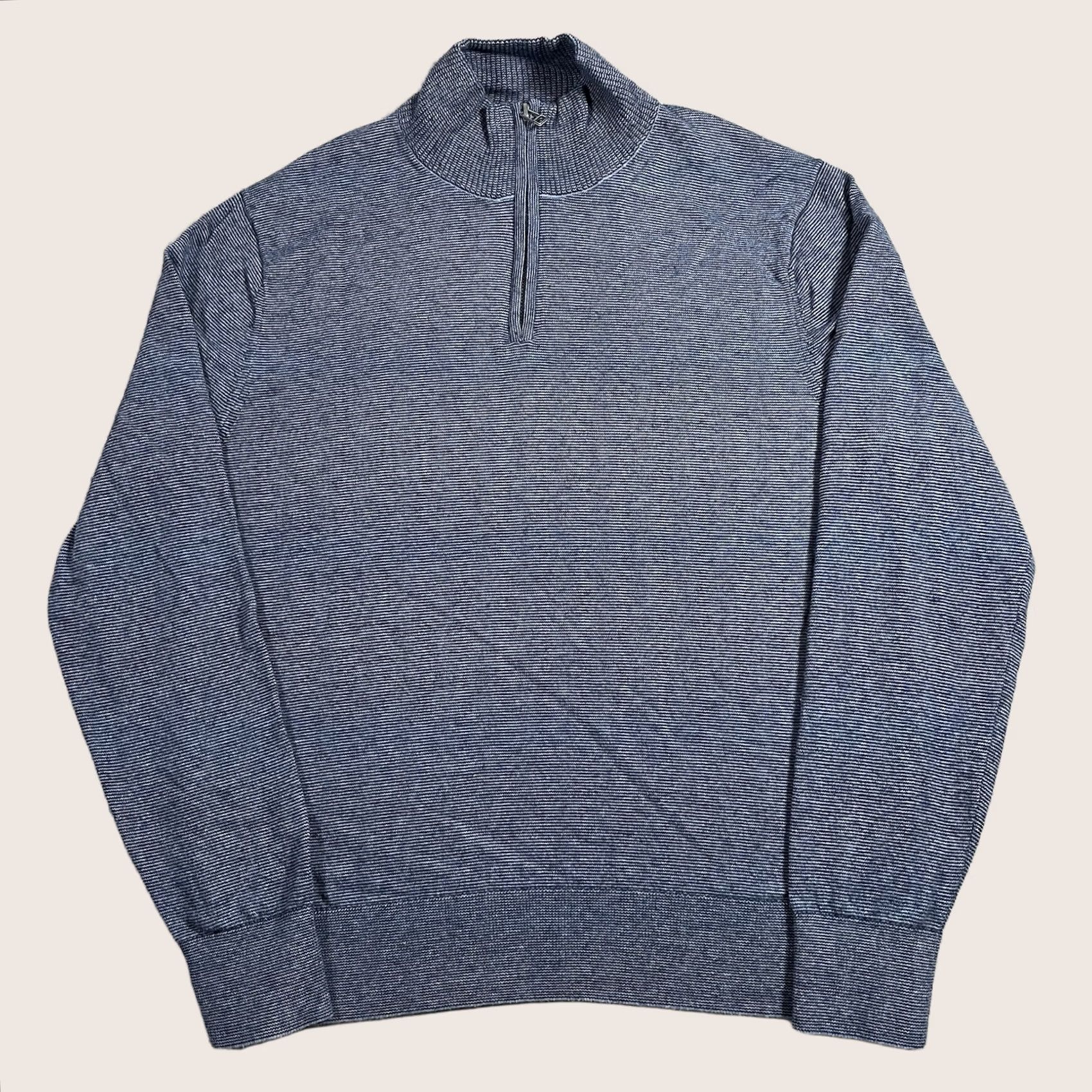Bonobos Bonobos 1/4 Zip Pullover Mens M Blue Cotton Cashmere Long Sleeve Sweater Size US M / EU 48-50 / 2 - 1 Thumbnail