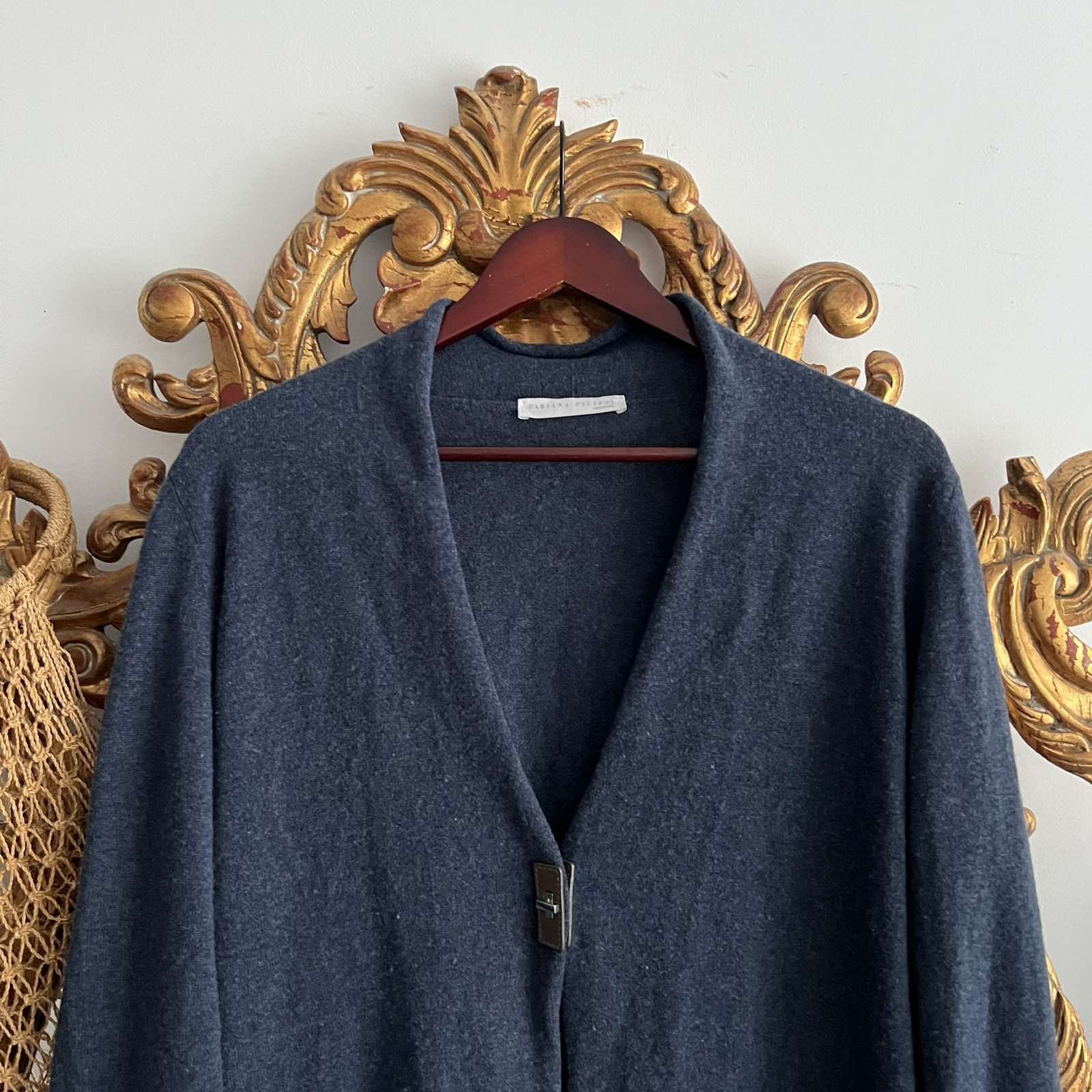 Fabiana Filippi Fabiana Filippi Wool Cashmere Silk Sweater Cardigan Size L / US 10 / IT 46 - 3 Thumbnail