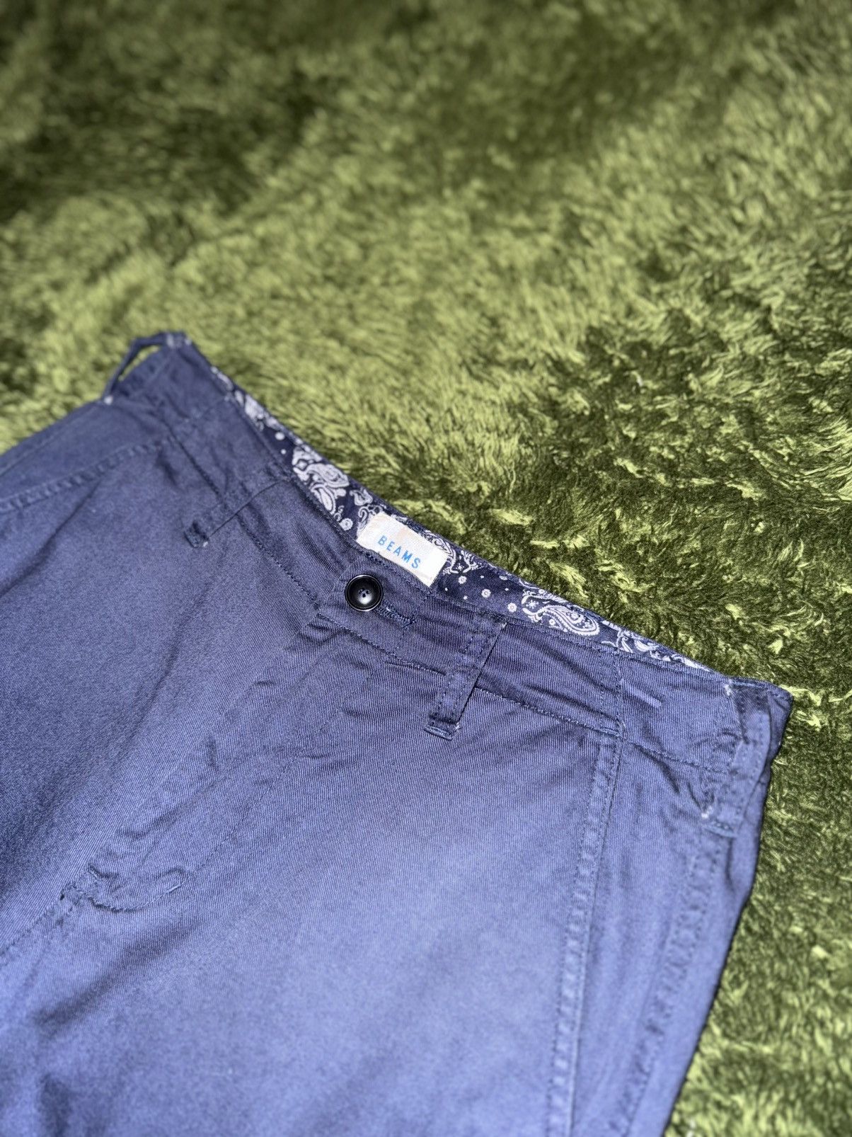 Beams Japan [S] BEAMS Japan Cropped Washed Chino Pants – Navy Size US 30 / EU 46 - 2 Thumbnail