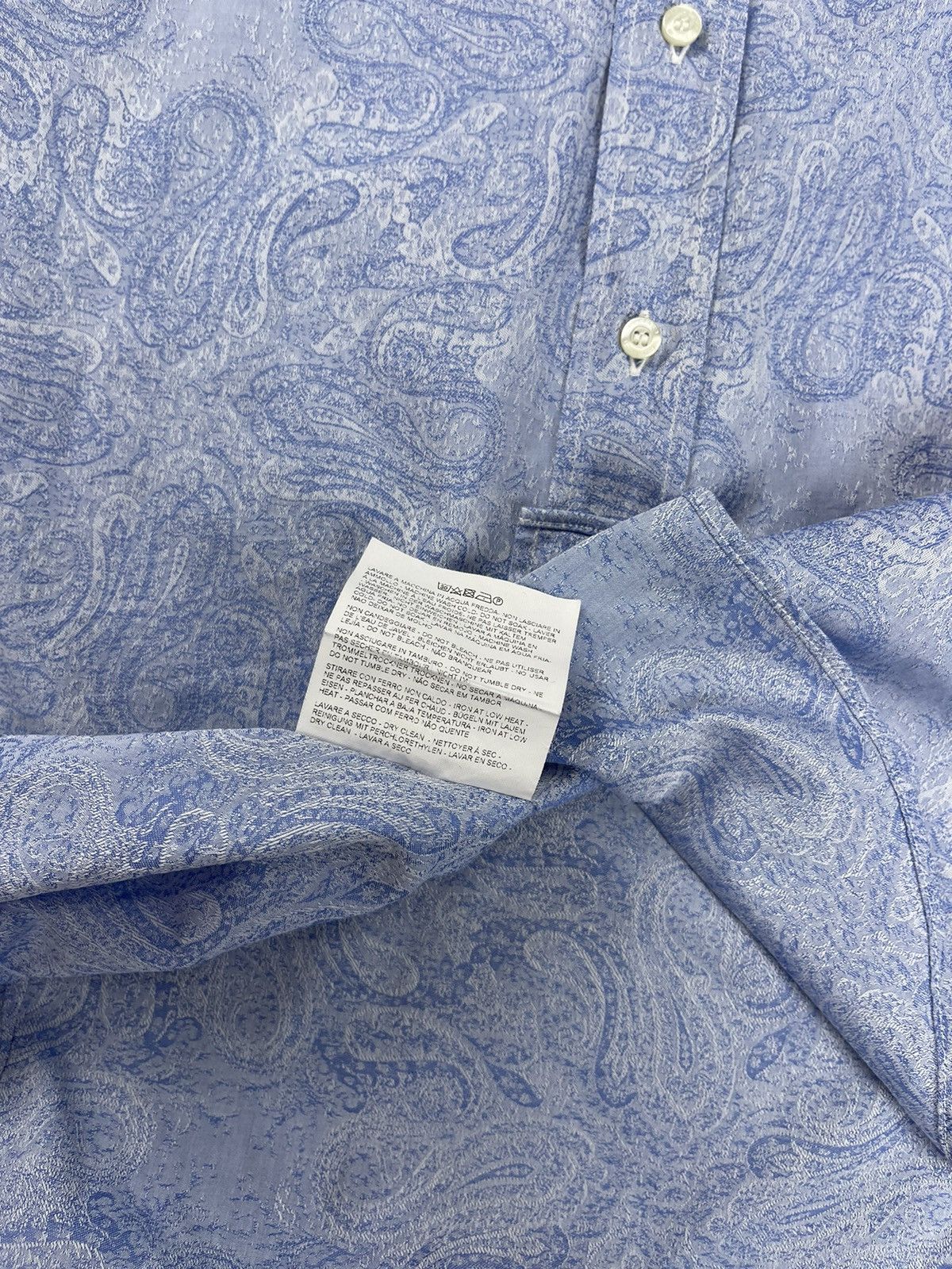 Etro Etro Printed Long Sleeve Shirt Blue Size US S / EU 44-46 / 1 - 8 Thumbnail