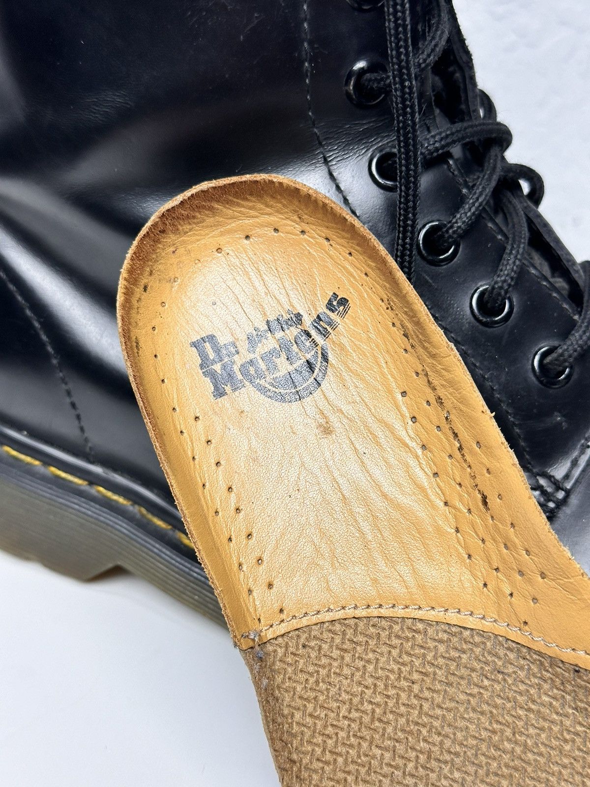 Dr. Martens Dr Martens Black Leather Combat Boots Classic Punk Style Size US 7 / EU 40 - 13 Thumbnail