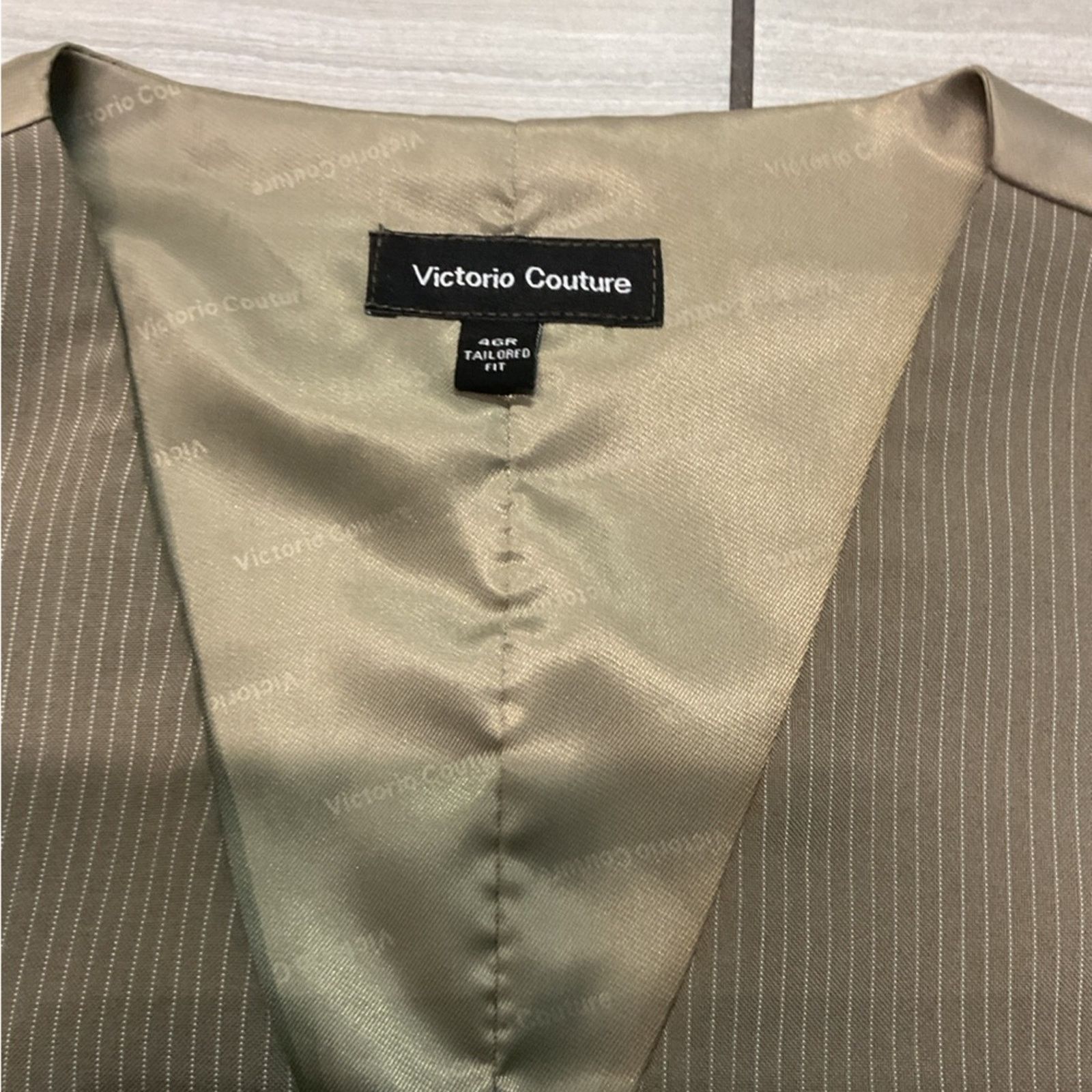 Vintage Victoria Couture Men’s Formal Pinstripe Vest Size US L / EU 52-54 / 3 - 3 Thumbnail