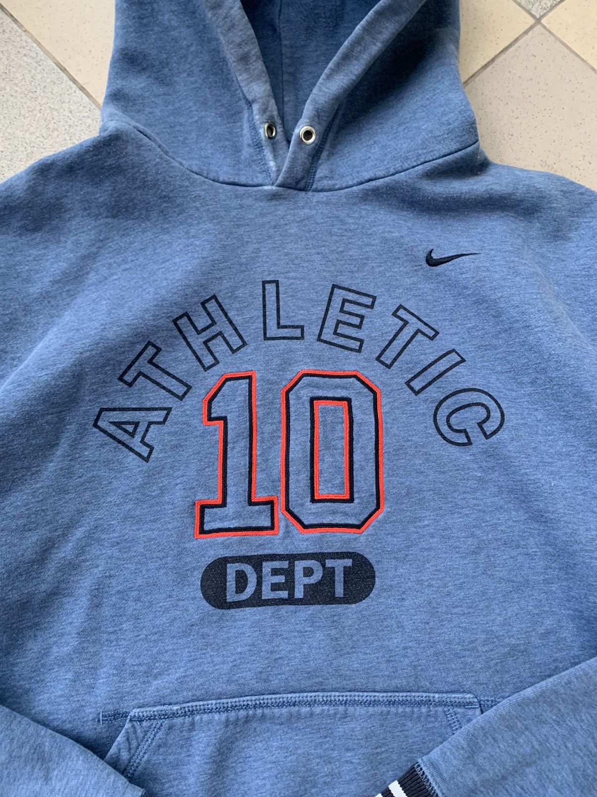 Nike × Vintage 90s Nike Vintage Streetwear Hoodie Athletic Dept Big Logo Size US XL / EU 56 / 4 - 5 Thumbnail