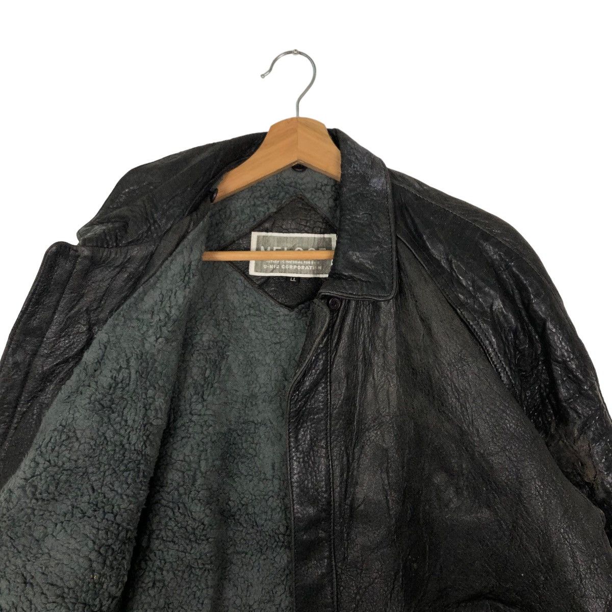 Genuine Leather VINTAGE BOMBER GENUINE LEATHER JACKET MELOCE ISSEY MIYAKE Size US L / EU 52-54 / 3 - 9 Thumbnail