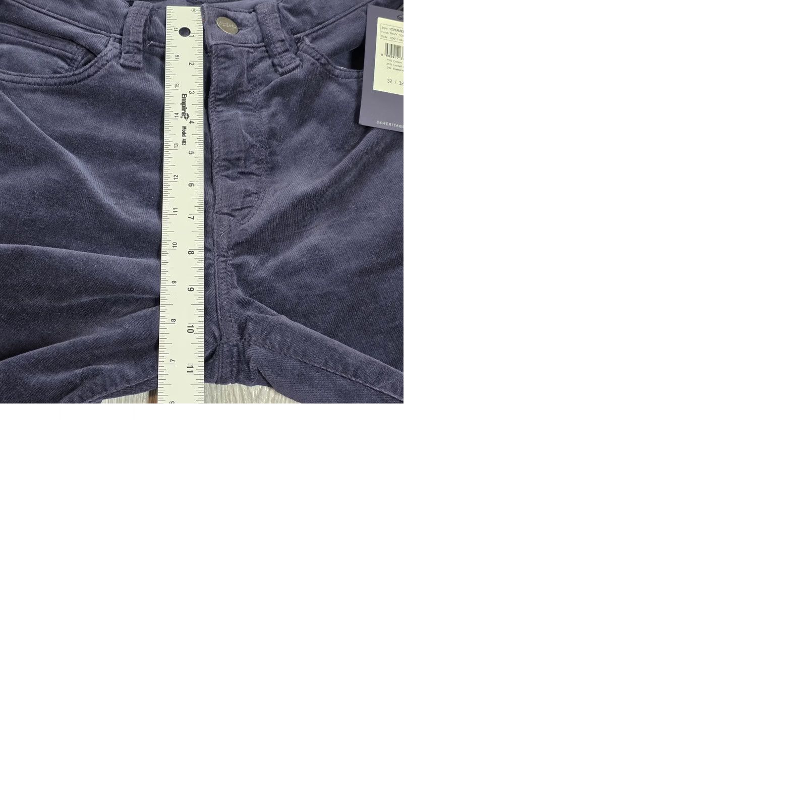Vintage 34 Heritage Jeans 32x32 Charisma Stretch Denim Men’s Pants Navy Corduroy Tencel Blue 5-Pocket Regular Fit Vintage: No NWT Size US 32 / EU 48 - 11 Thumbnail