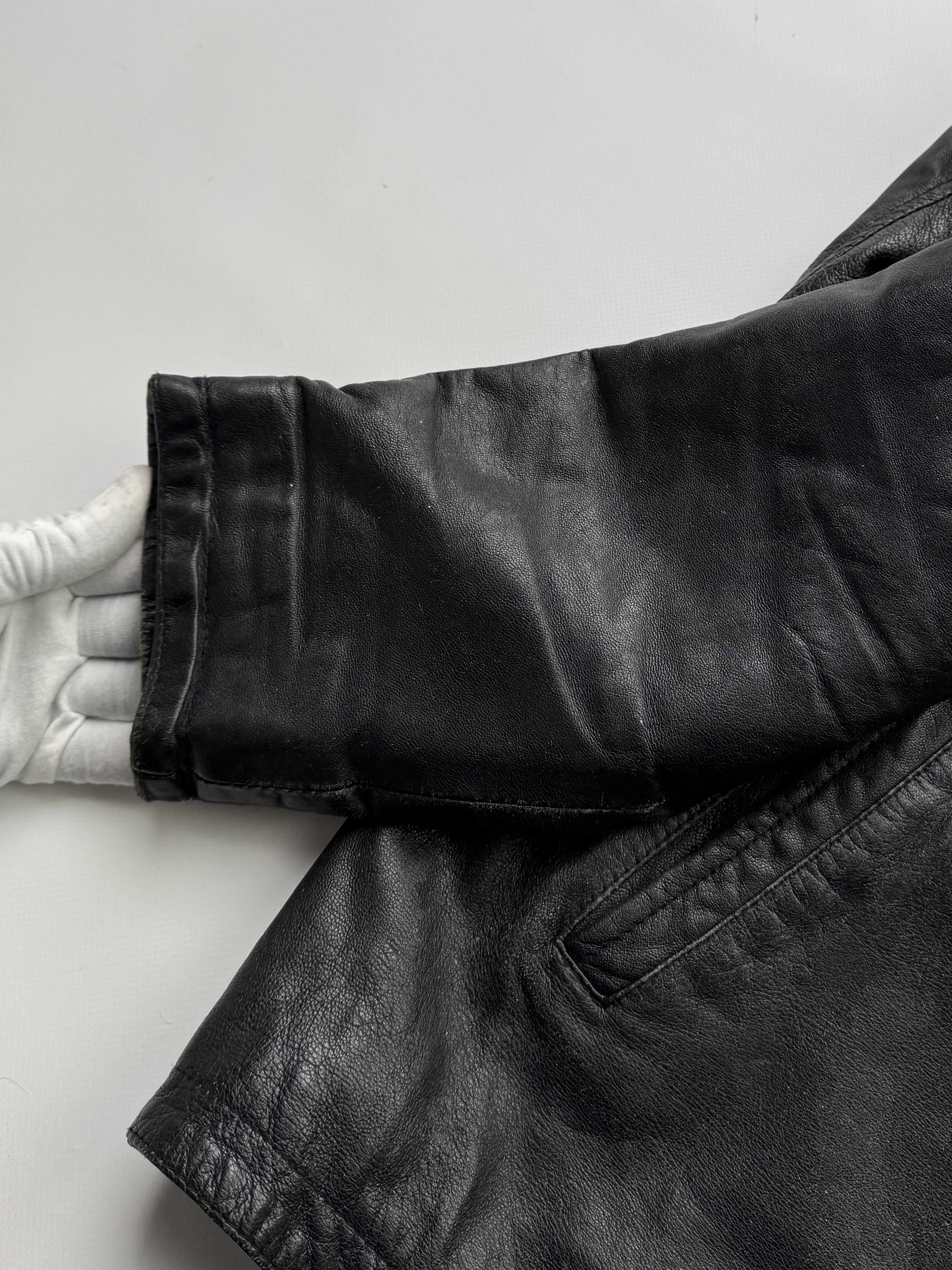 Japanese Brand Vintage Time Faded Leather Bomber Jacket(V36)E2 Size US L / EU 52-54 / 3 - 7 Thumbnail