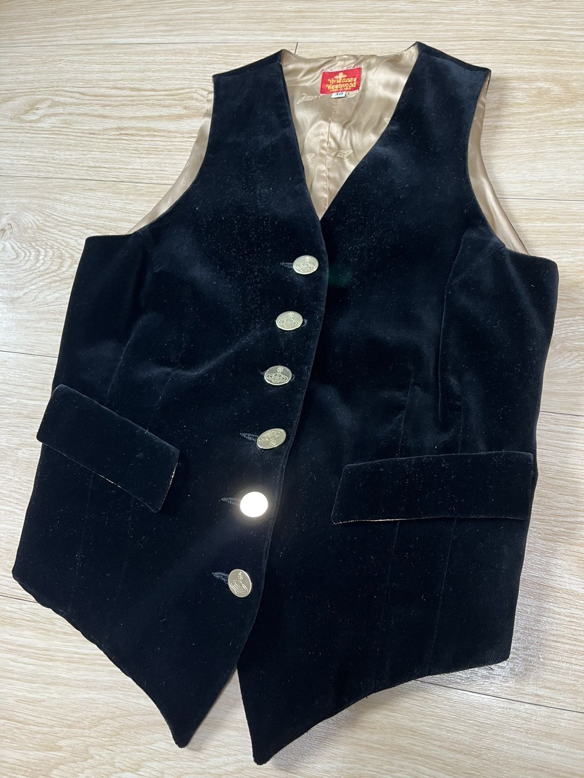 Vivienne Westwood 10 90s Vintage 6 buttons velvet waist coat vest jacket Size M / US 6-8 / IT 42-44 - 2 Thumbnail