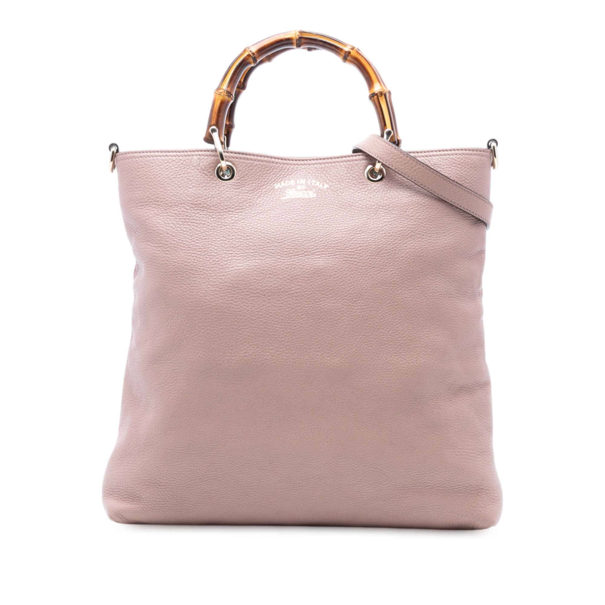 Gucci Gucci Tall Leather Bamboo Shopper Tote Size ONE SIZE - 1 Thumbnail