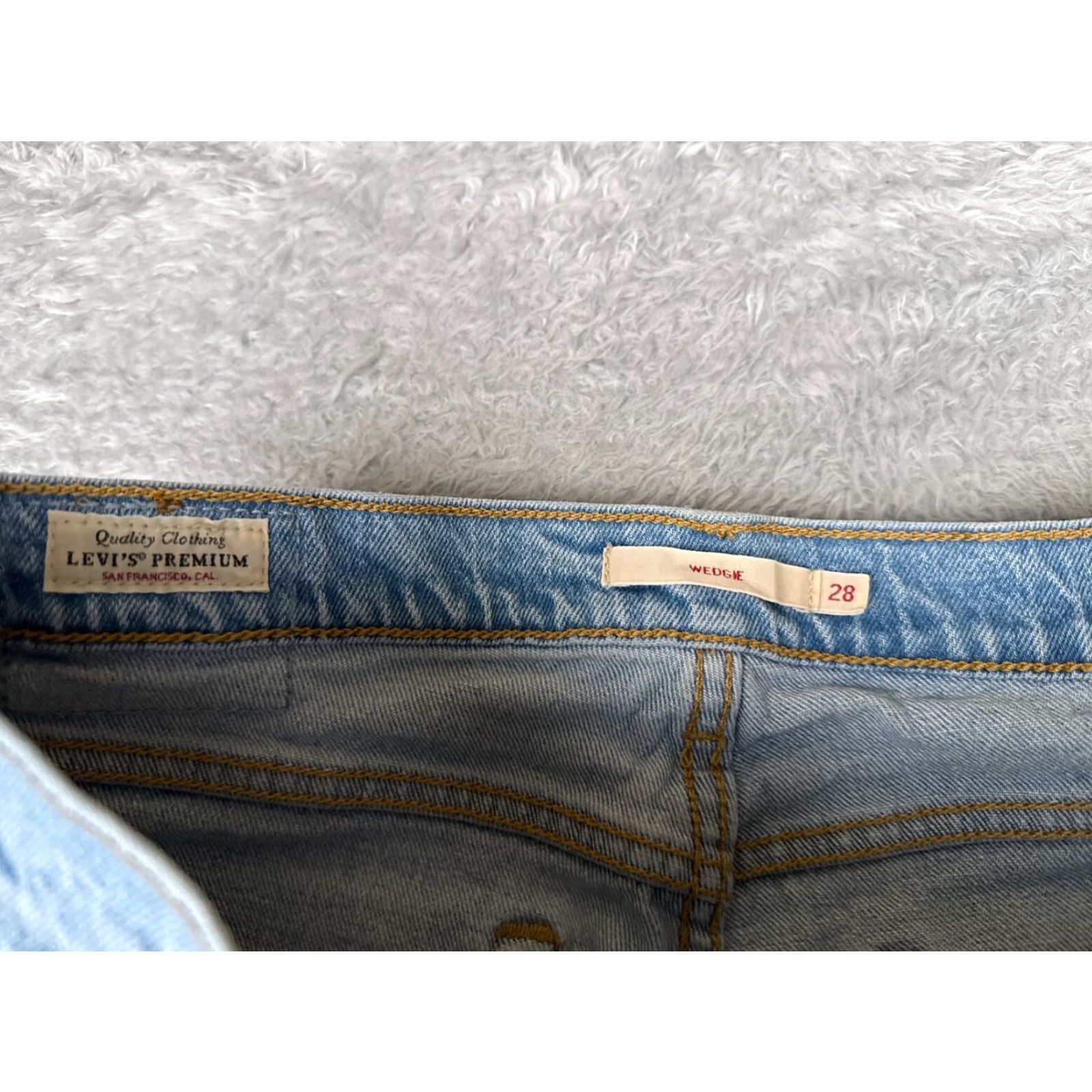 Levi's Levi's Wedgie Fit Women's Jeans 28 Blue Denim Skinny Mid Rise Distressed 28x27 Retro Size 28" / US 6 / IT 42 - 6 Thumbnail