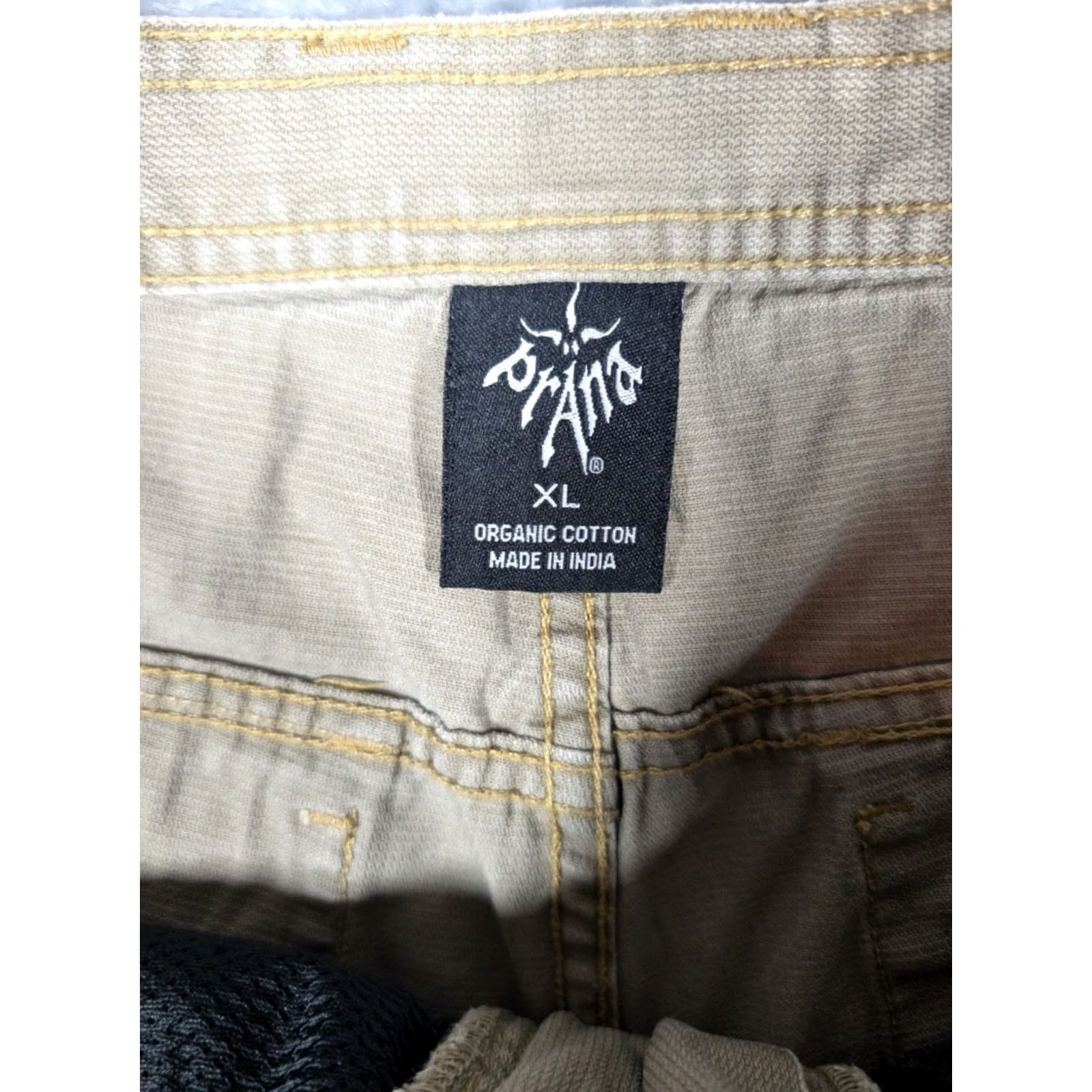 Prana prAna Shorts Mens XL Beige Stretch Cotton Blend Canvas Outdoor Chino 12 Inseam Zipper Pocket Regular Size US 36 / EU 52 - 4 Thumbnail