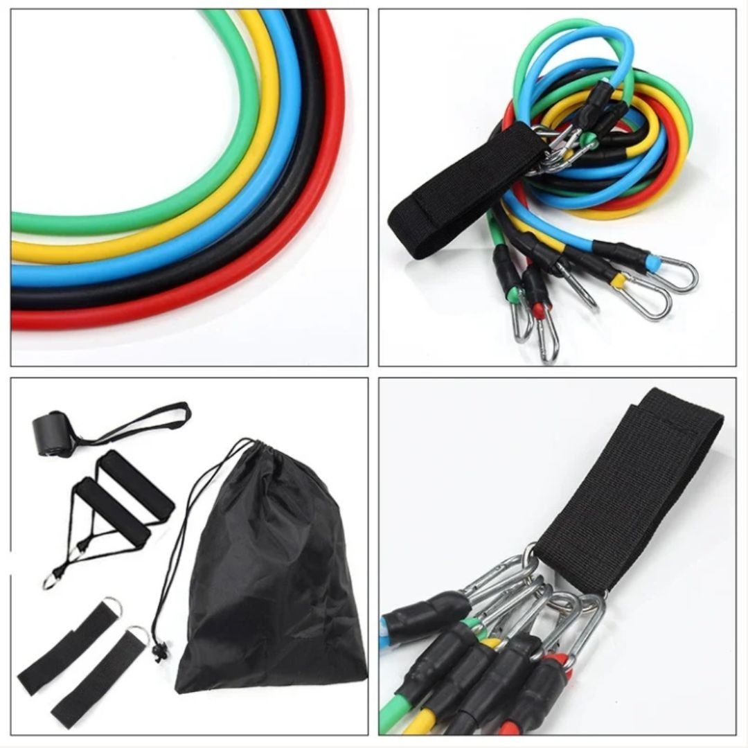 Other Resistance Bands Set 11-Piece Full Body Home Workout Kit Size ONE SIZE - 10 Thumbnail